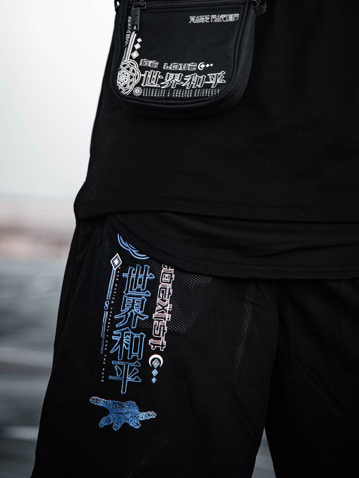 MIND OF ZEN • Iridescent Ink • Activewear Shorts w/ Stash Pocket Shorts