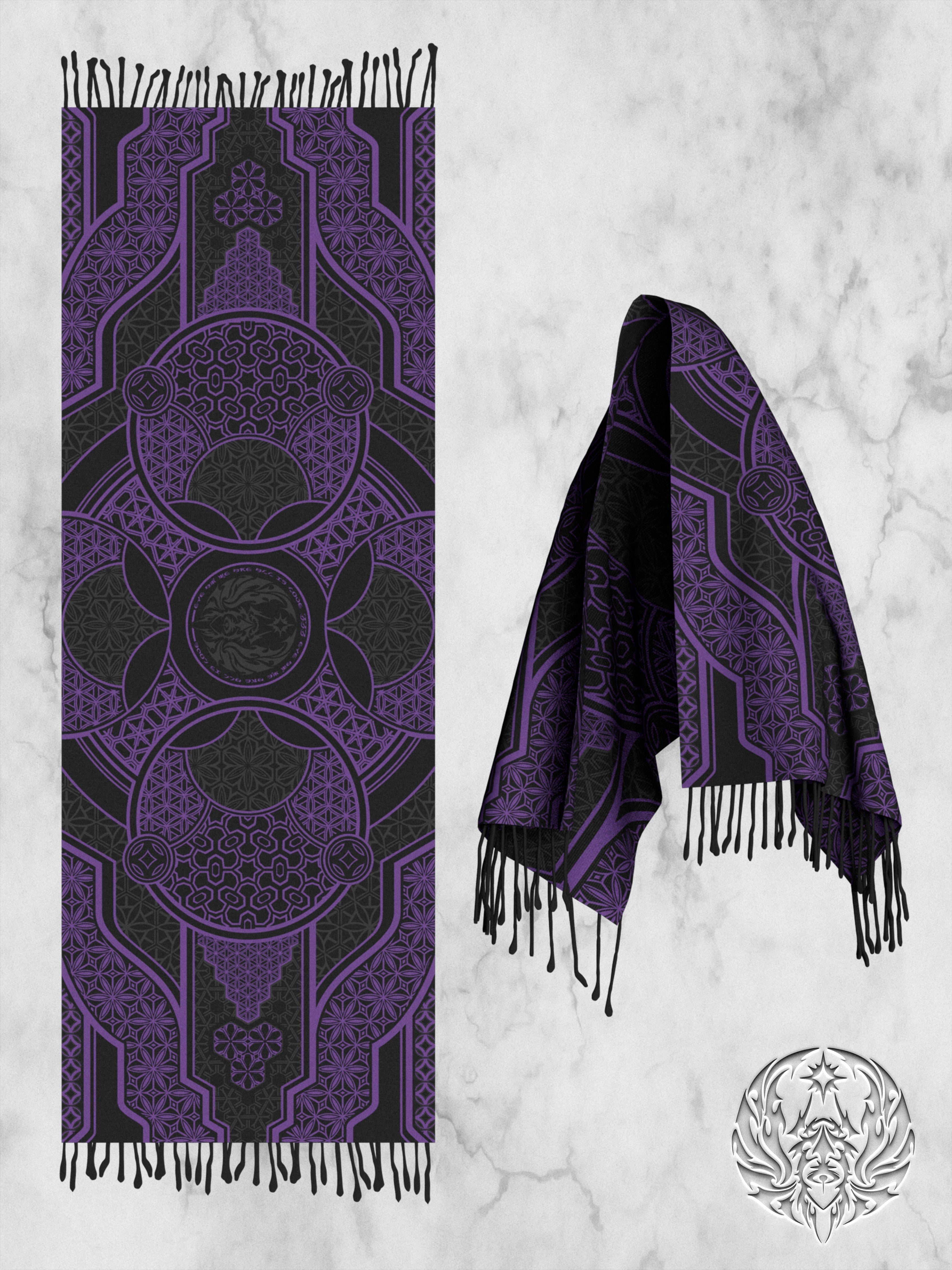 PRE-ORDER ✦ GEOMETRY OF BEING ✦ PURPLE ✦ Shawl / Pashmina Shawls