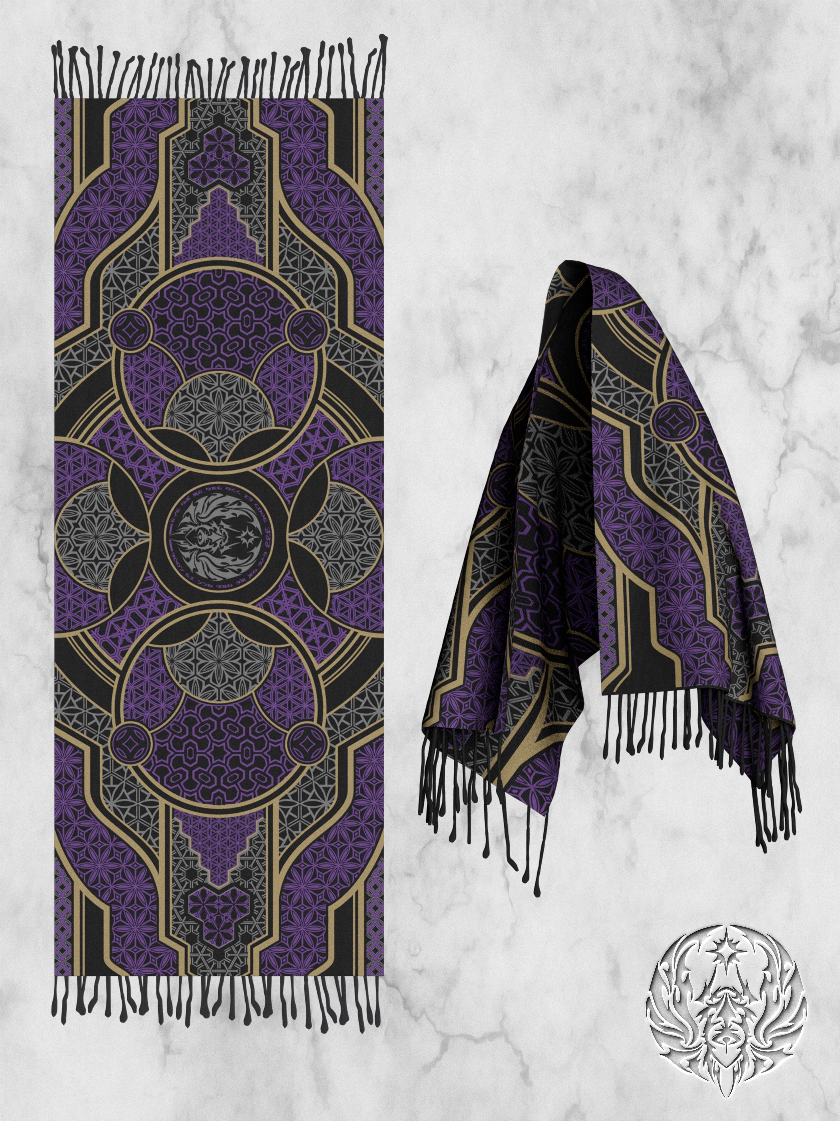 GEOMETRY OF BEING ✦ Purple Festival Shawl Shawls