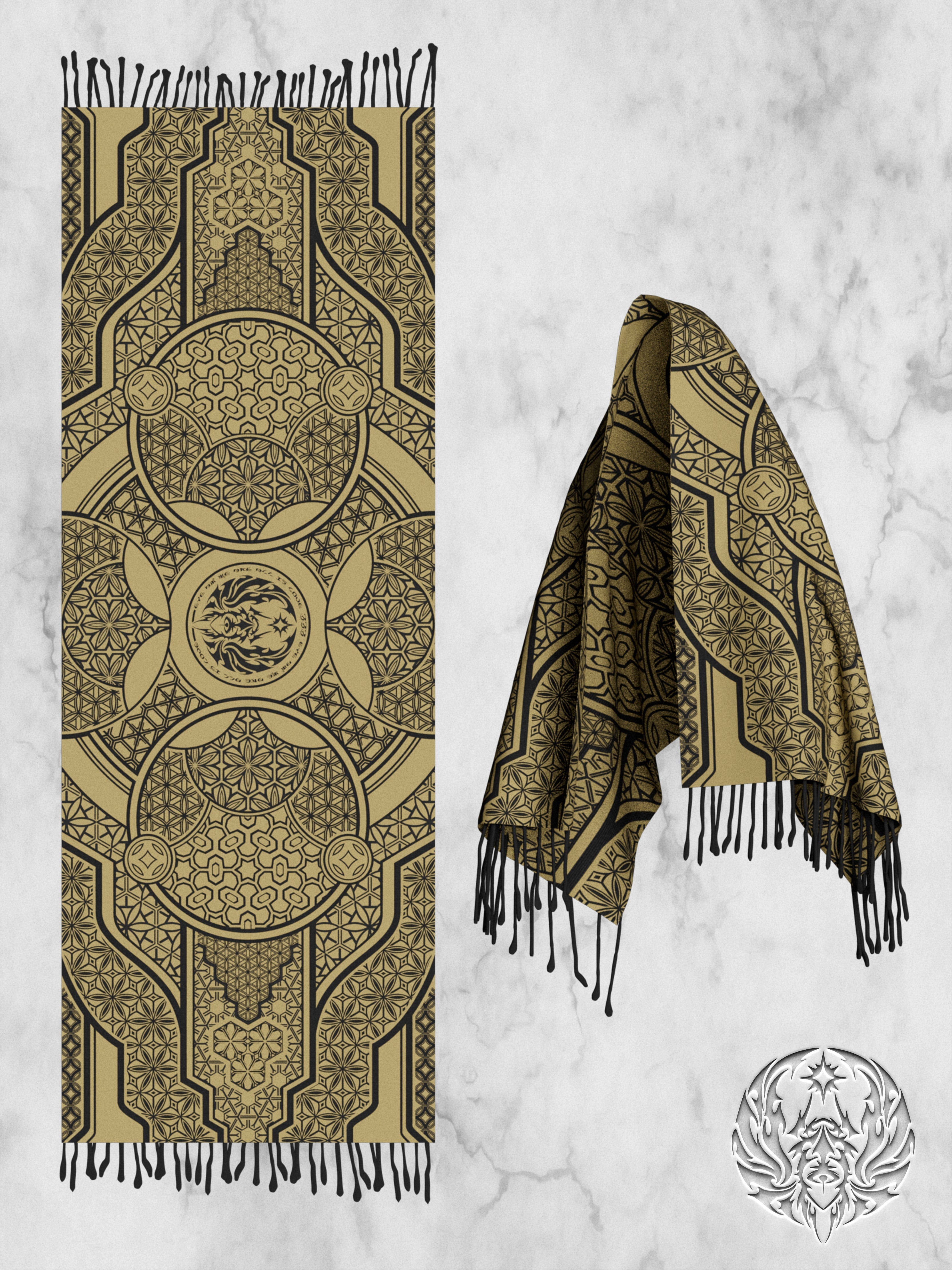 PRE-ORDER ✦ GEOMETRY OF BEING ✦ SAND ✦ Shawl / Pashmina Shawls