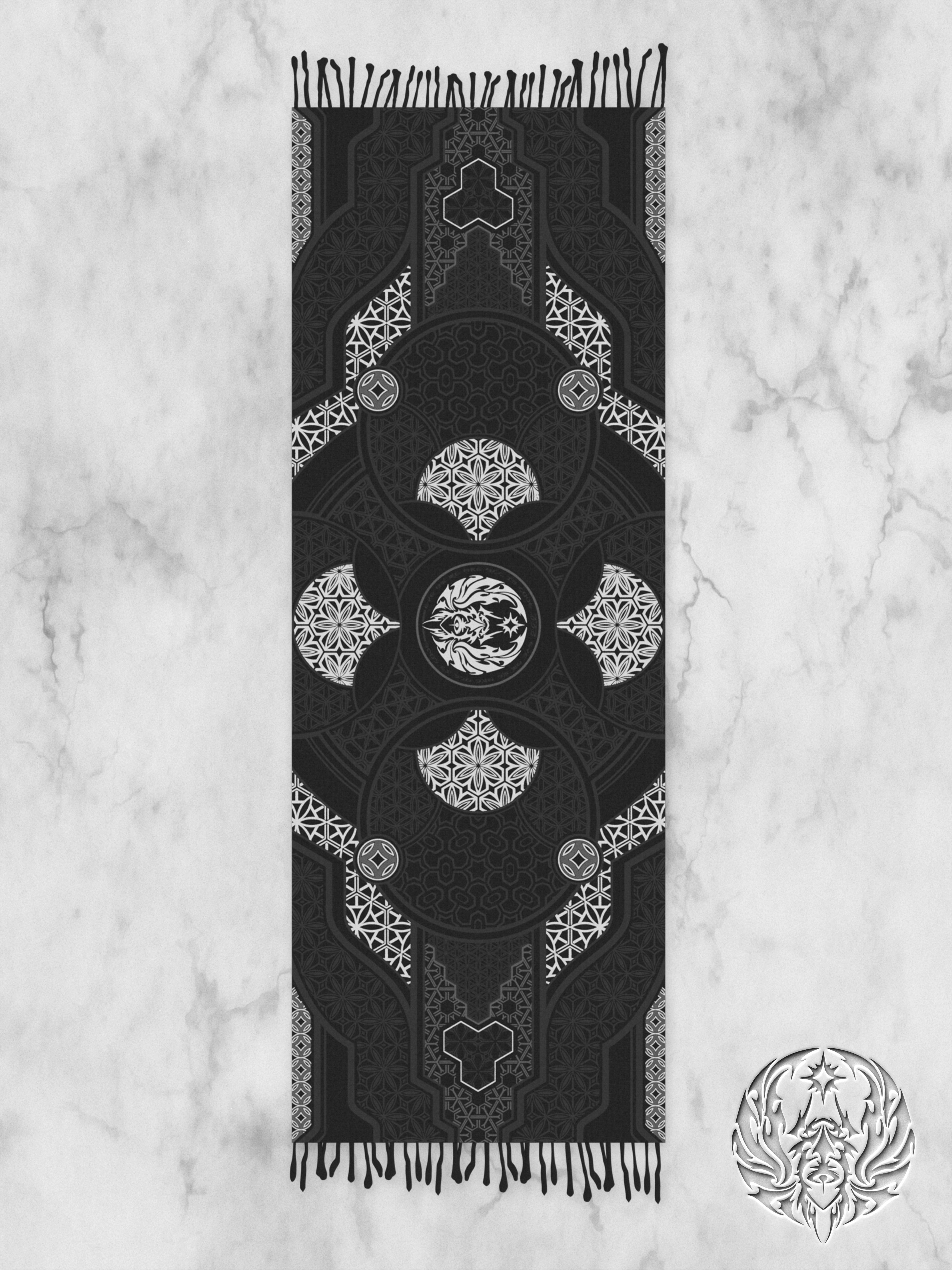 PRE-ORDER ✦ GEOMETRY OF BEING ✦ DARK GRAY ✦ Shawl / Pashmina Shawls