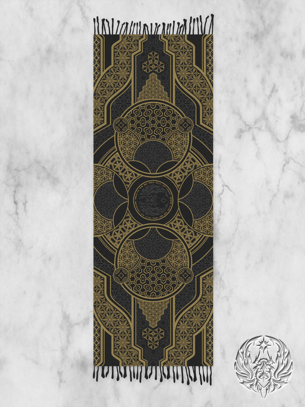 PRE-ORDER ✦ GEOMETRY OF BEING ✦ DARK GOLD ✦ Shawl / Pashmina Shawls