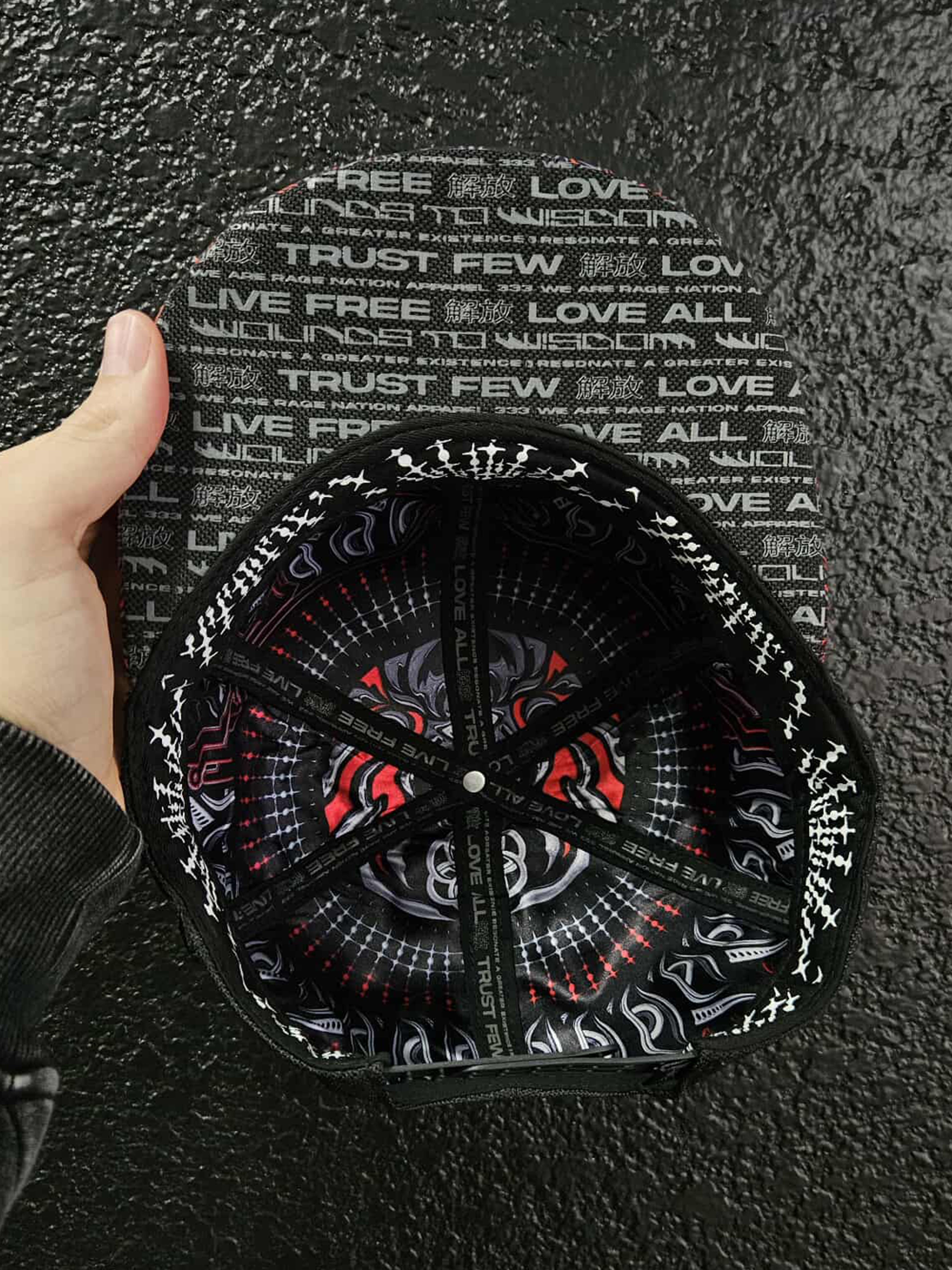 MISPRINT ✦ PROTECTED BY INTENT V1 ✦ Snapback Hat