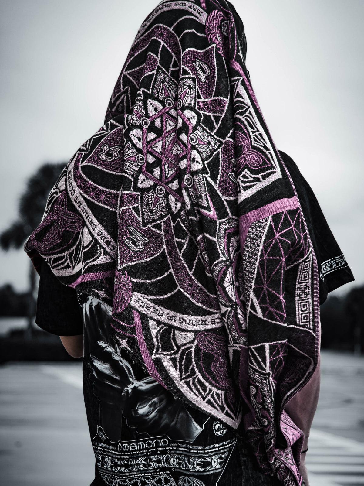 HARMONY HEALS • PINK • Festival Shawl/Scarf NEW Shawl