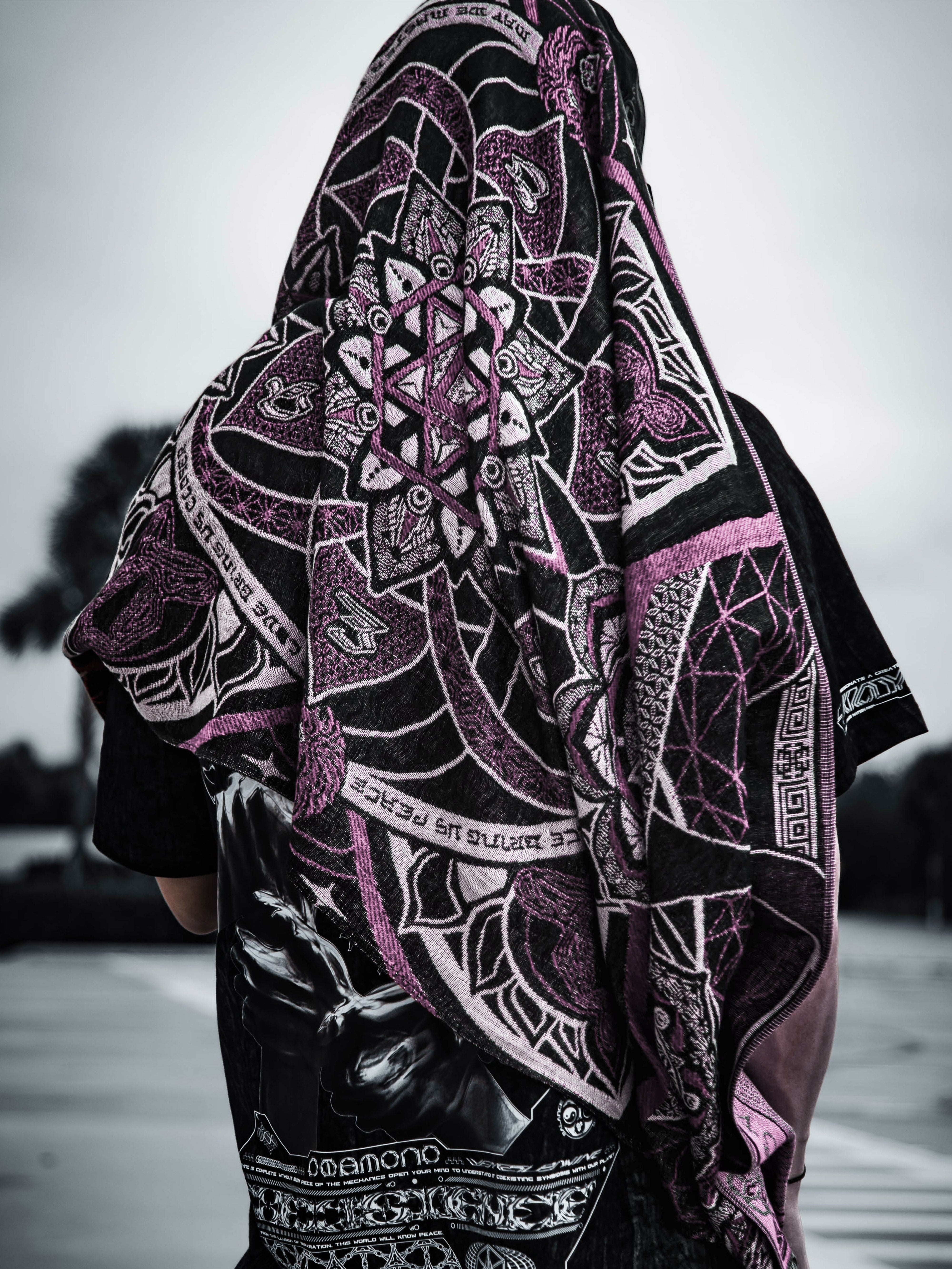 HARMONY HEALS • PINK • Festival Shawl/Scarf NEW Shawl