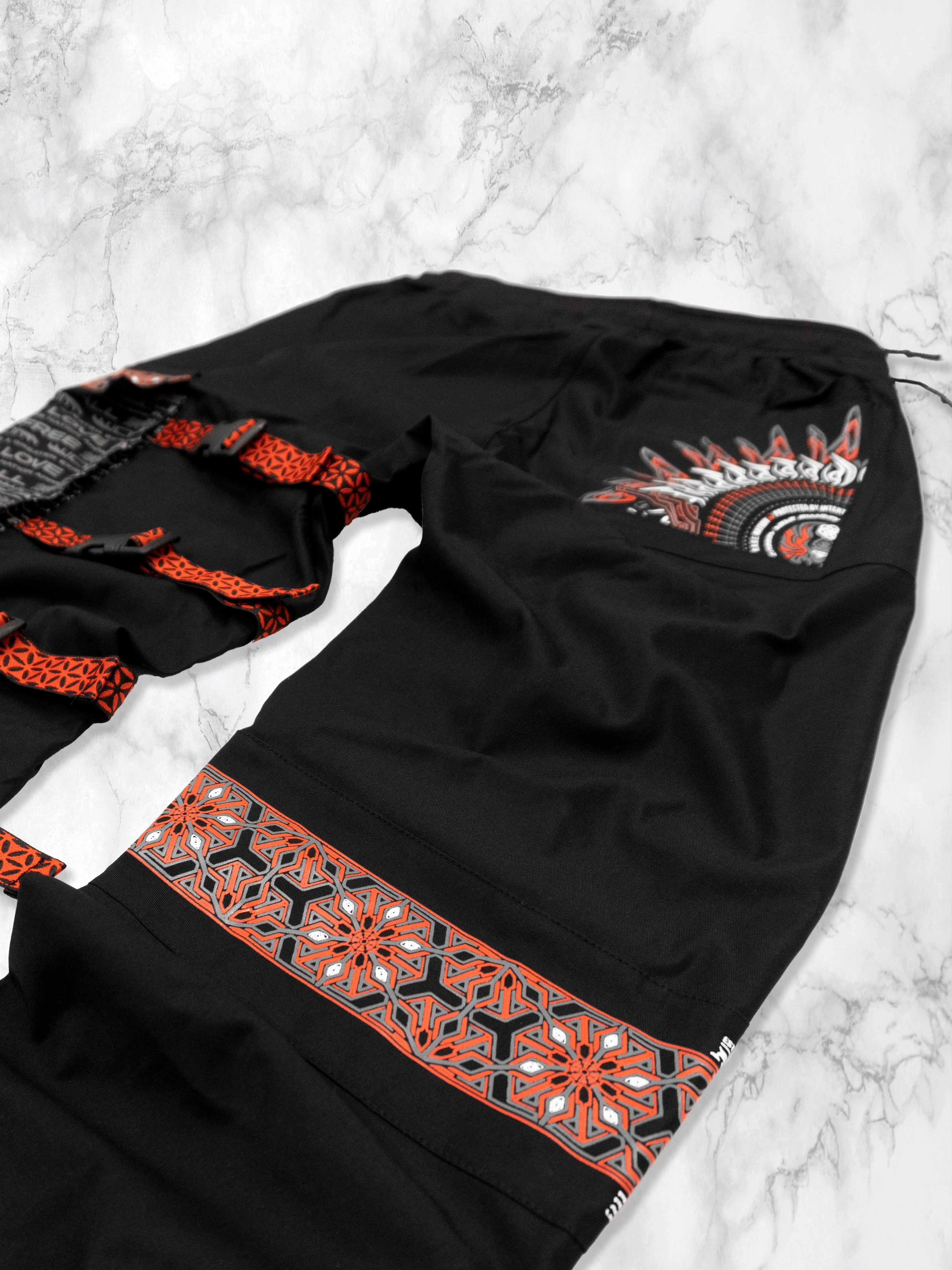 PROTECTED BY INTENT V1 ✦ RED/BLACK ✦ TACTICAL JOGGERS Tacticals