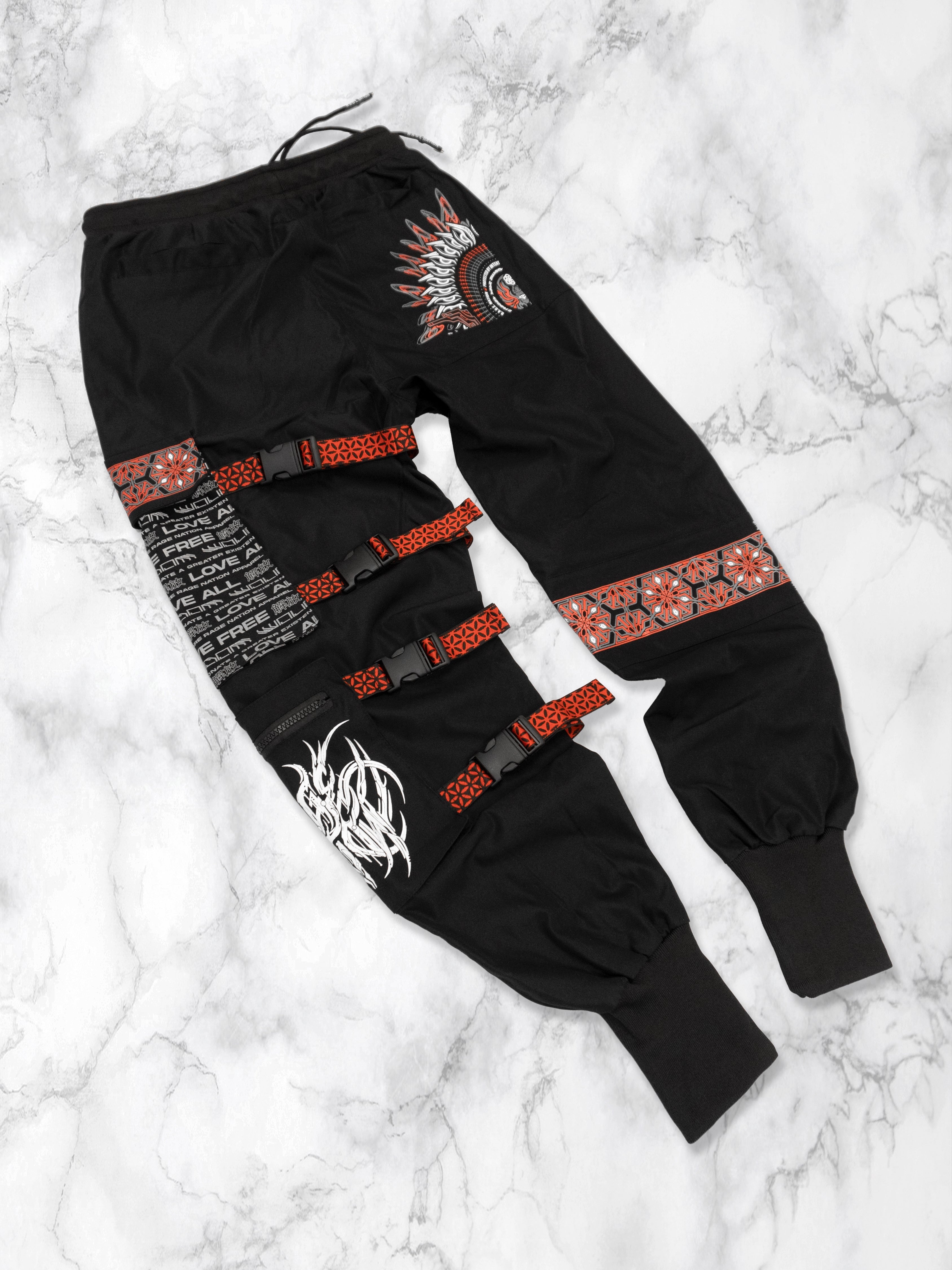PROTECTED BY INTENT V1 ✦ RED/BLACK ✦ TACTICAL JOGGERS Tacticals
