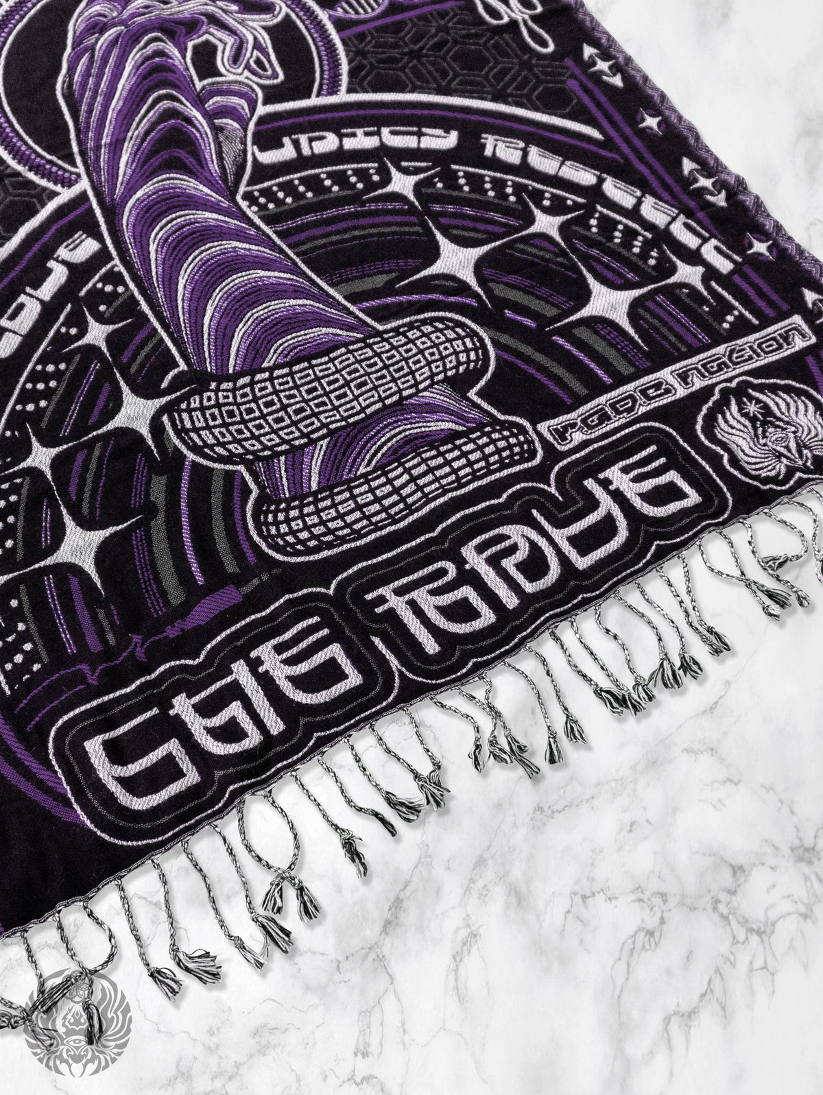 NEW DROP ✦ THE RAVE ✦ Black/Purple Double-Layered Shawl Shawls