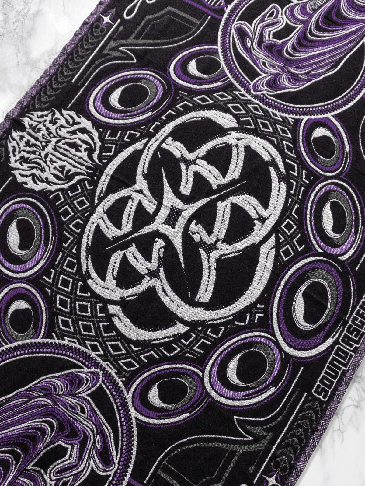 NEW DROP ✦ THE RAVE ✦ Black/Purple Double-Layered Shawl Shawls