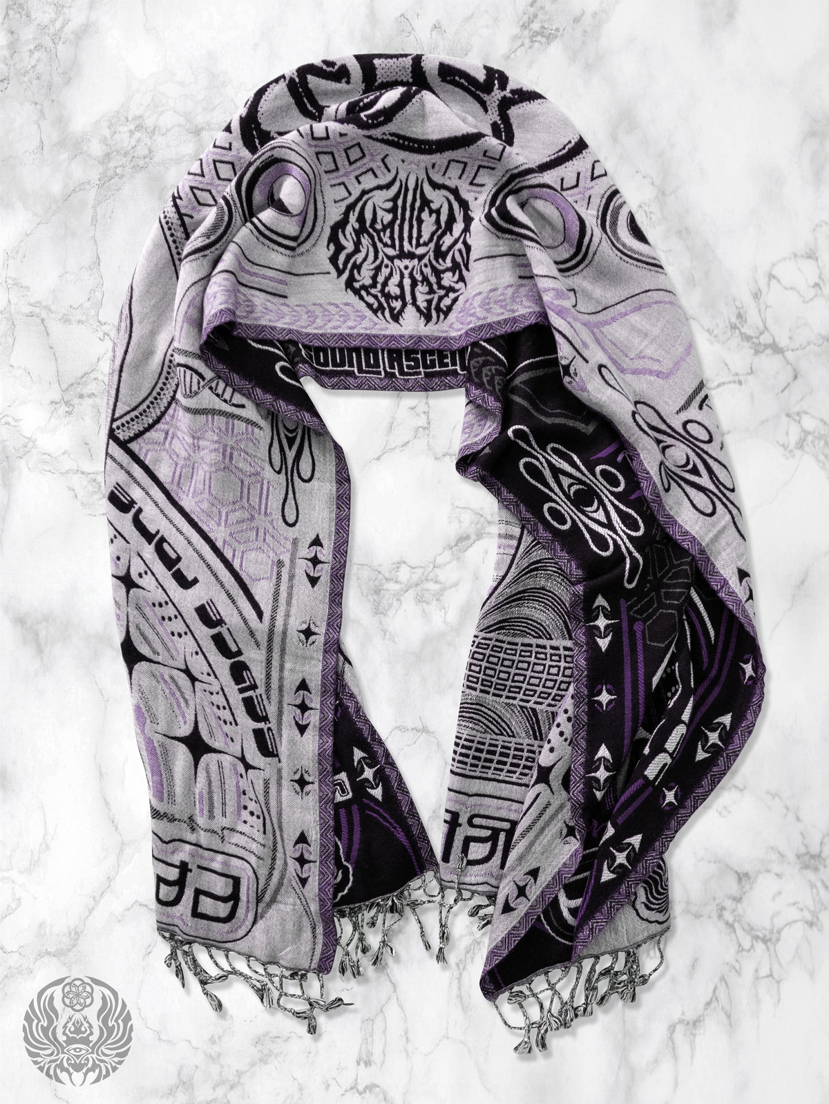 NEW DROP ✦ THE RAVE ✦ Black/Purple Double-Layered Shawl Shawls