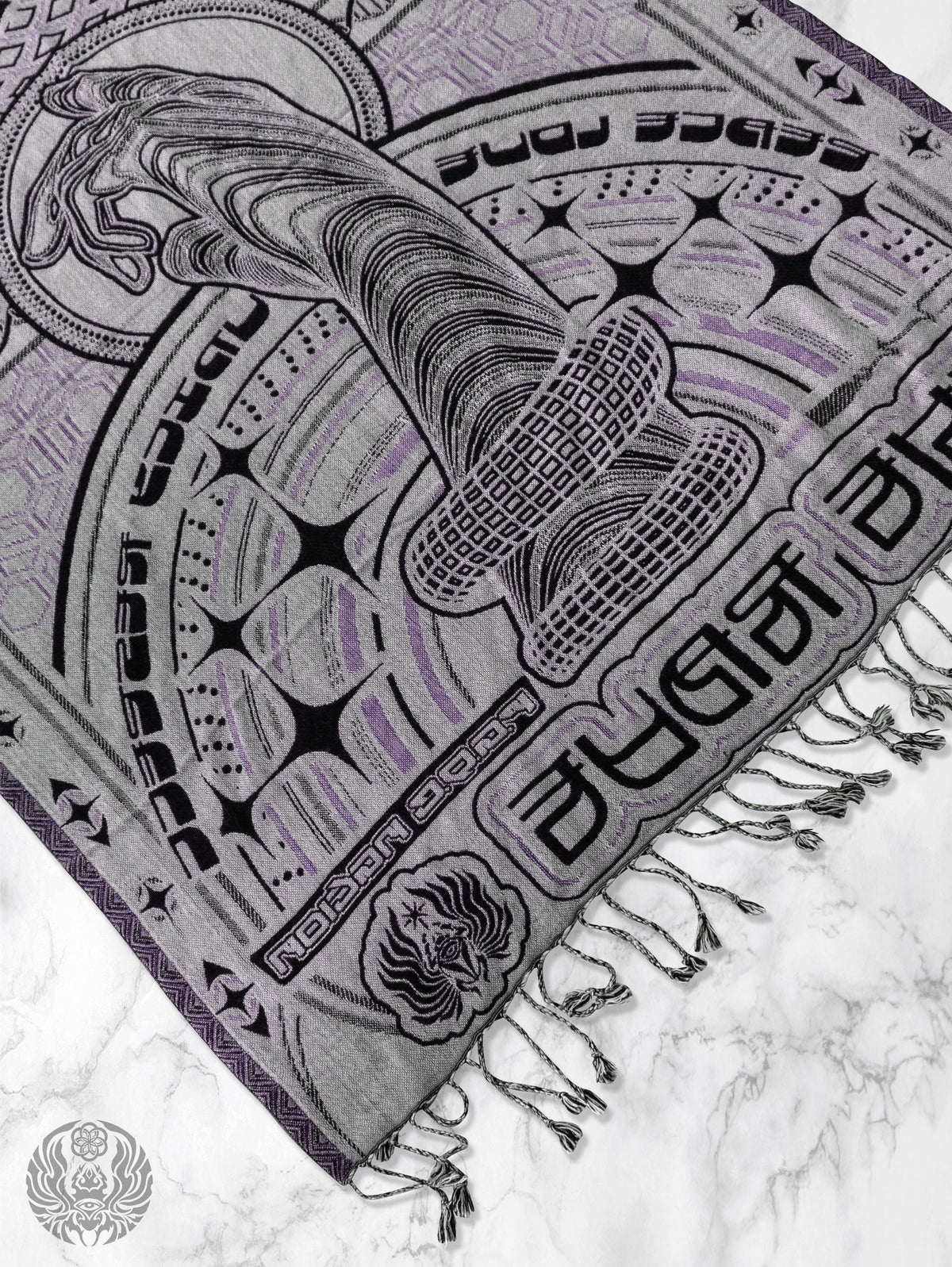 NEW DROP ✦ THE RAVE ✦ Black/Purple Double-Layered Shawl Shawls