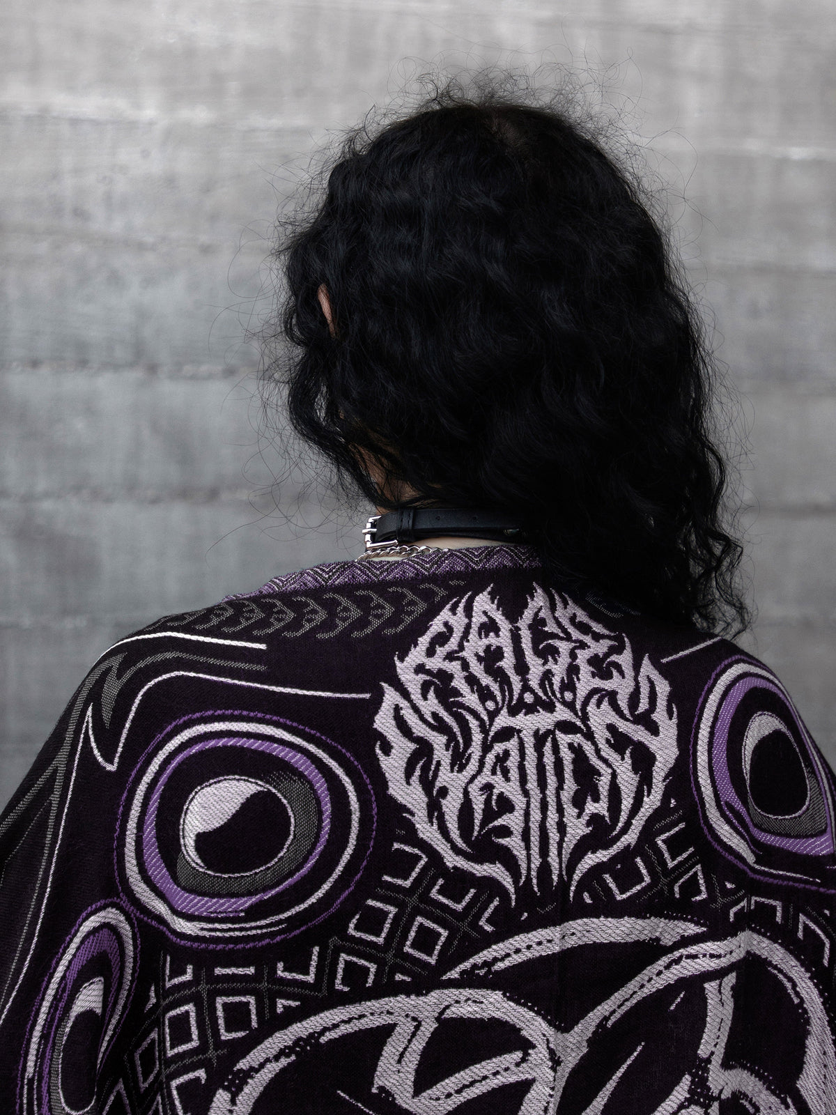 NEW DROP ✦ THE RAVE ✦ Black/Purple Double-Layered Shawl Shawls