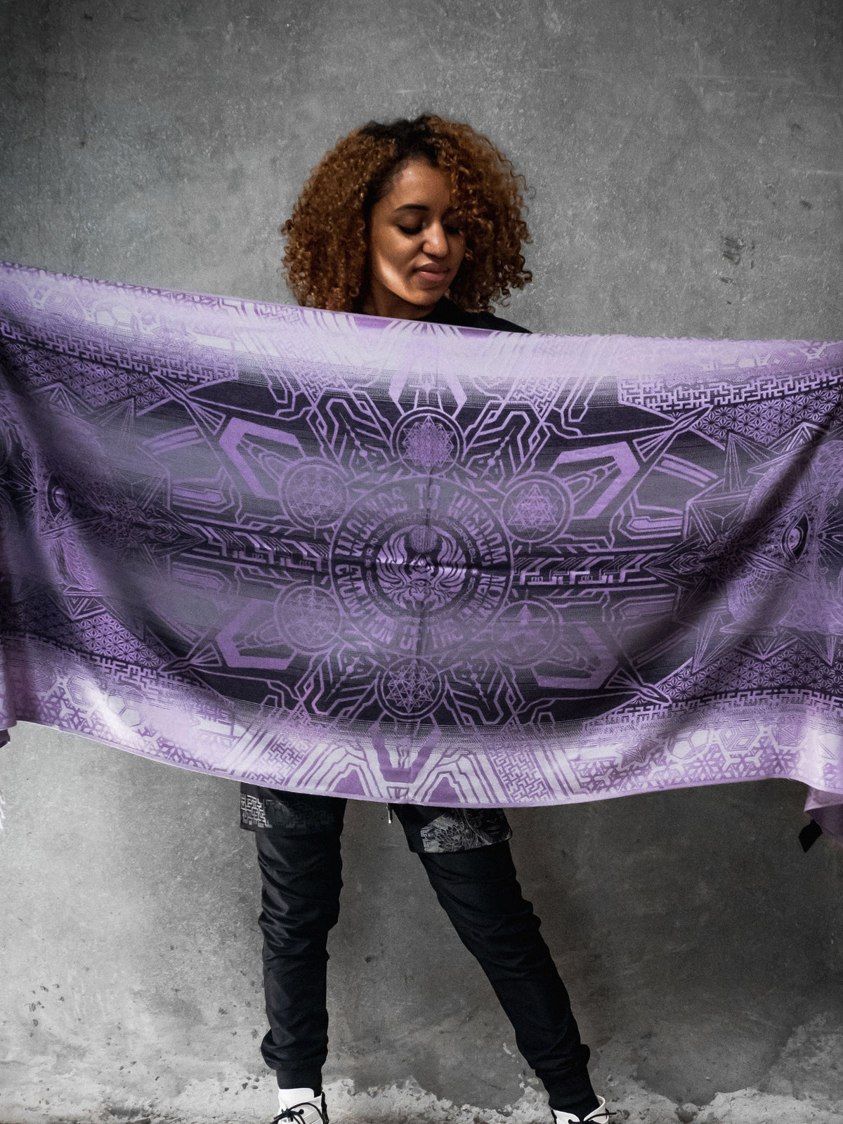 WOUNDS TO WISDOM • Yantrart x Rage Nation • Purple Gradient Shawl Shawls
