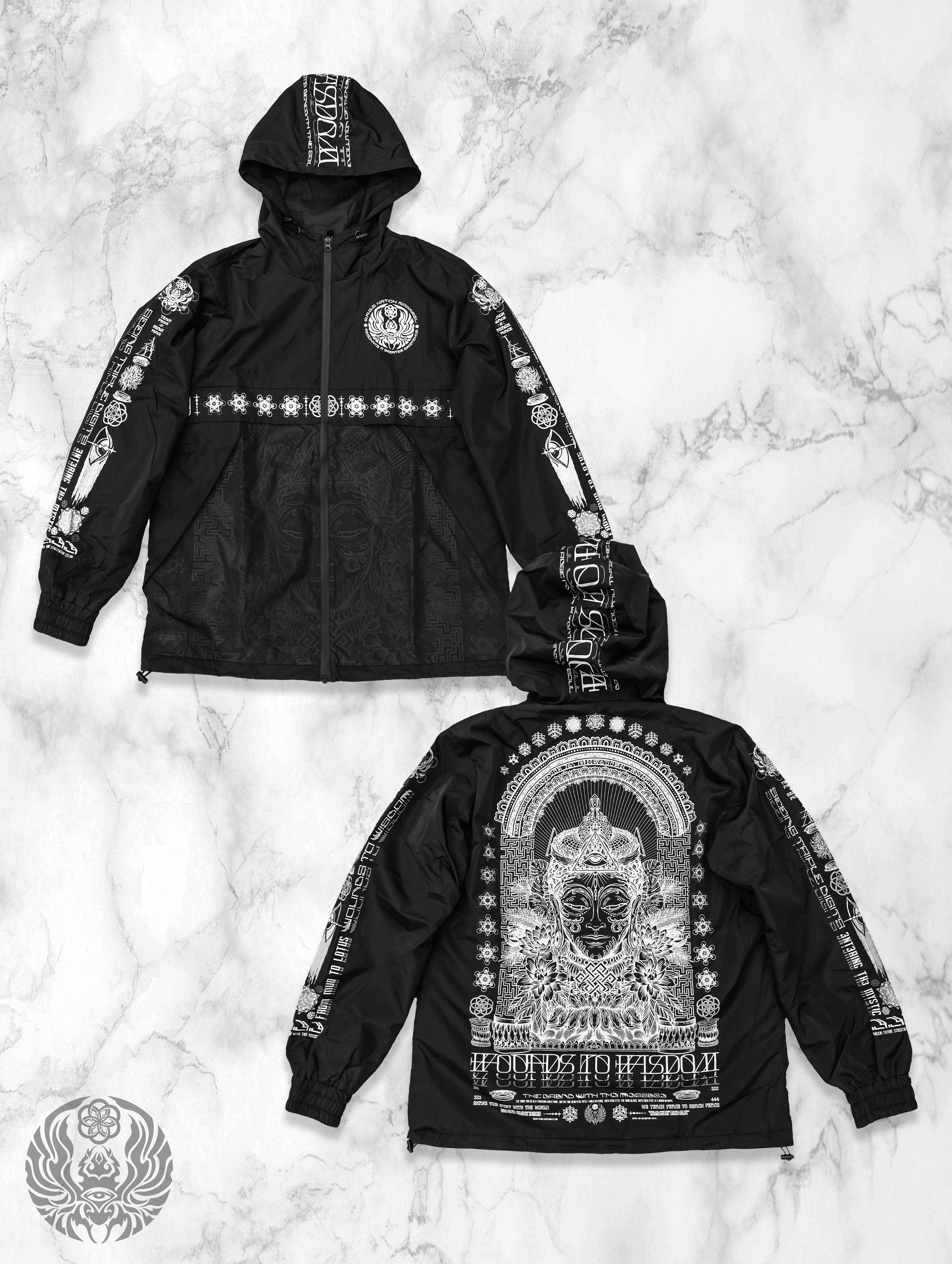 NEW RELEASE ✦ WOUNDS TO WISDOM ✦ Waterproof Zip-up Windbreaker Windbreaker