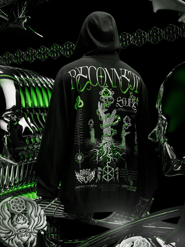 PRE-ORDER ✦ RECONNECT w/ SOURCE V2 ✦ Heavyweight Hoodie w/ hidden pocket Hoodie