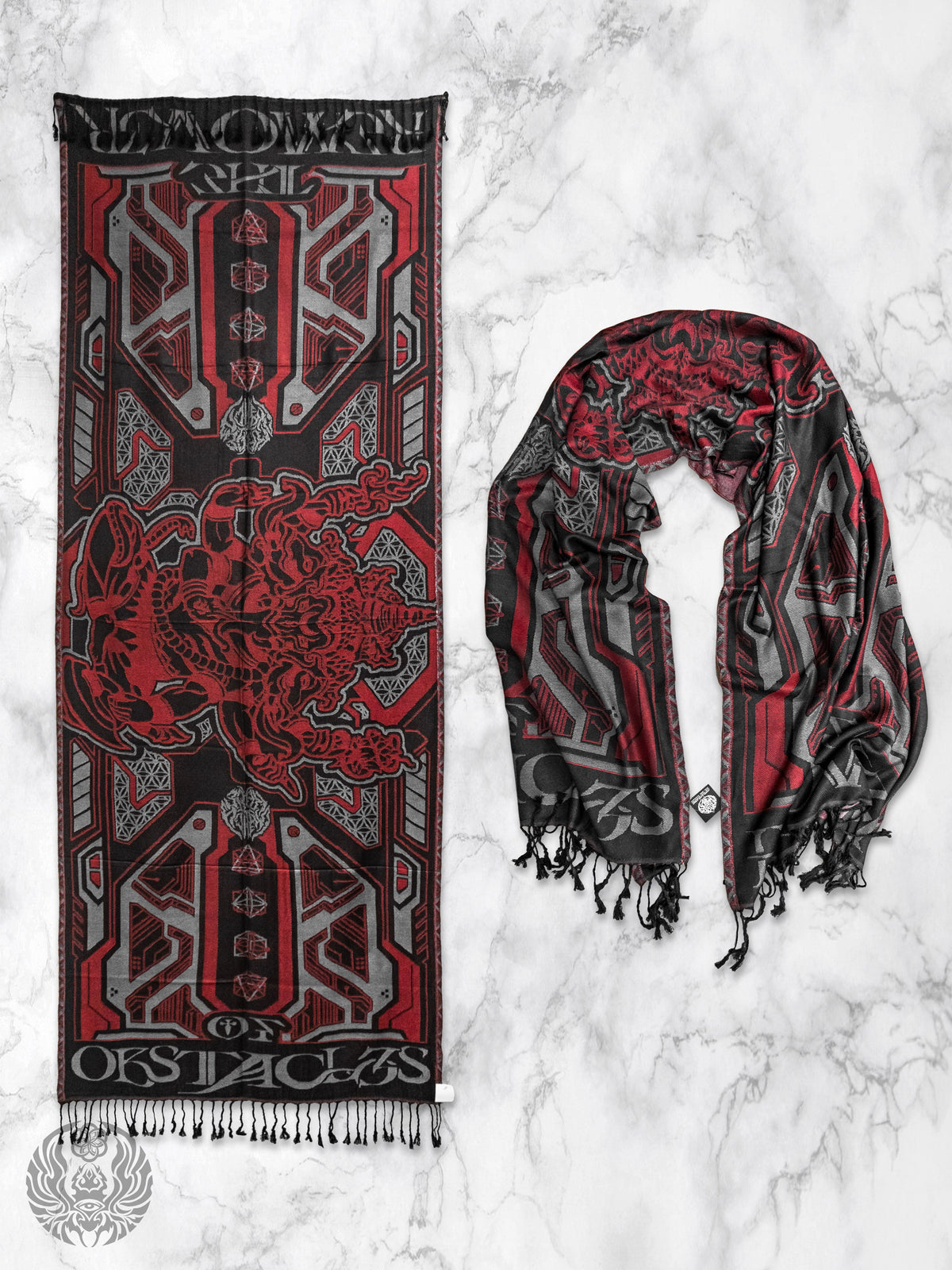 REMOVER OF OBSTACLES ✦ TEMPLE RED ✦ Festival Shawl Shawls