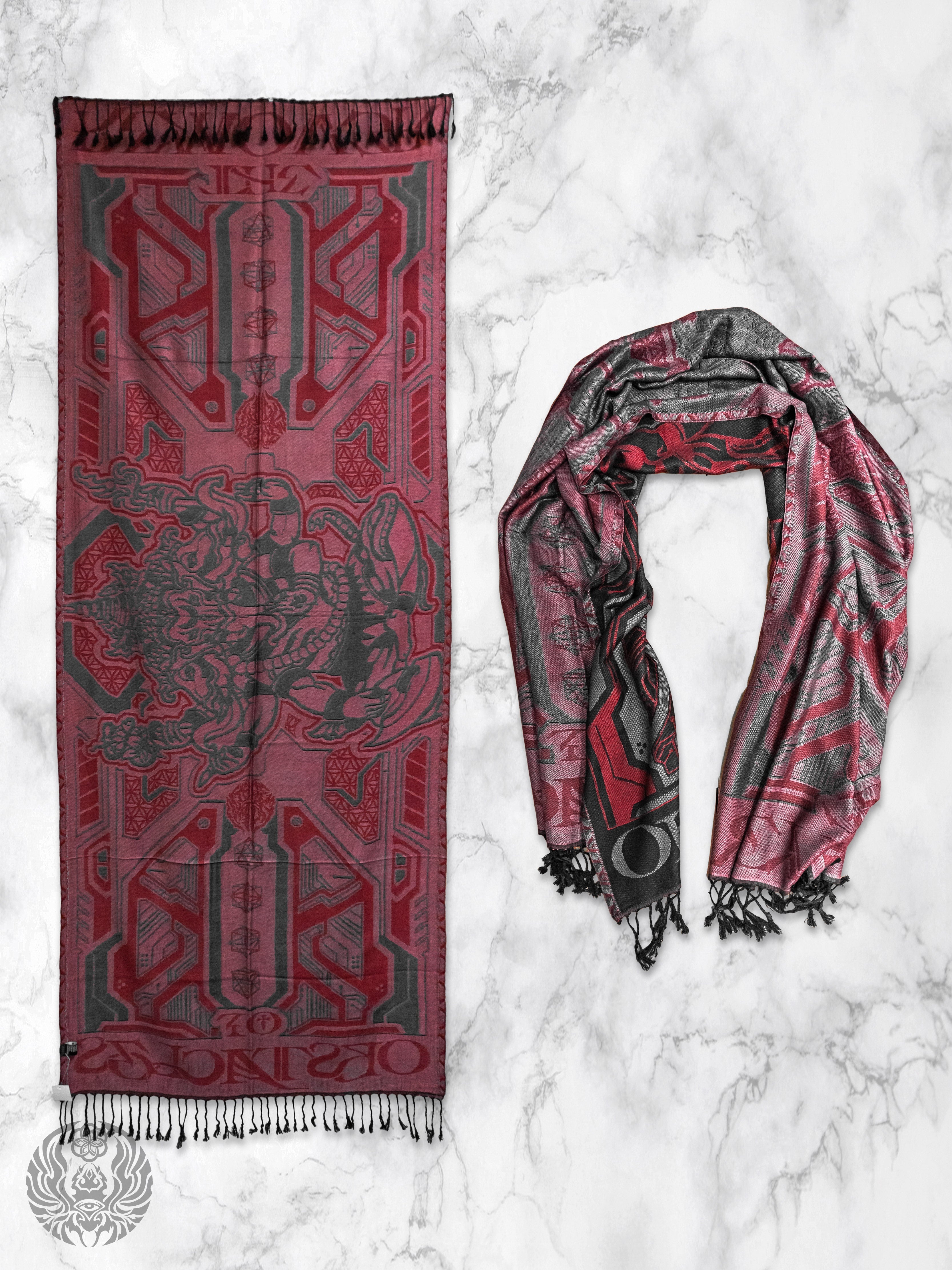 REMOVER OF OBSTACLES ✦ TEMPLE RED ✦ Festival Shawl Shawls