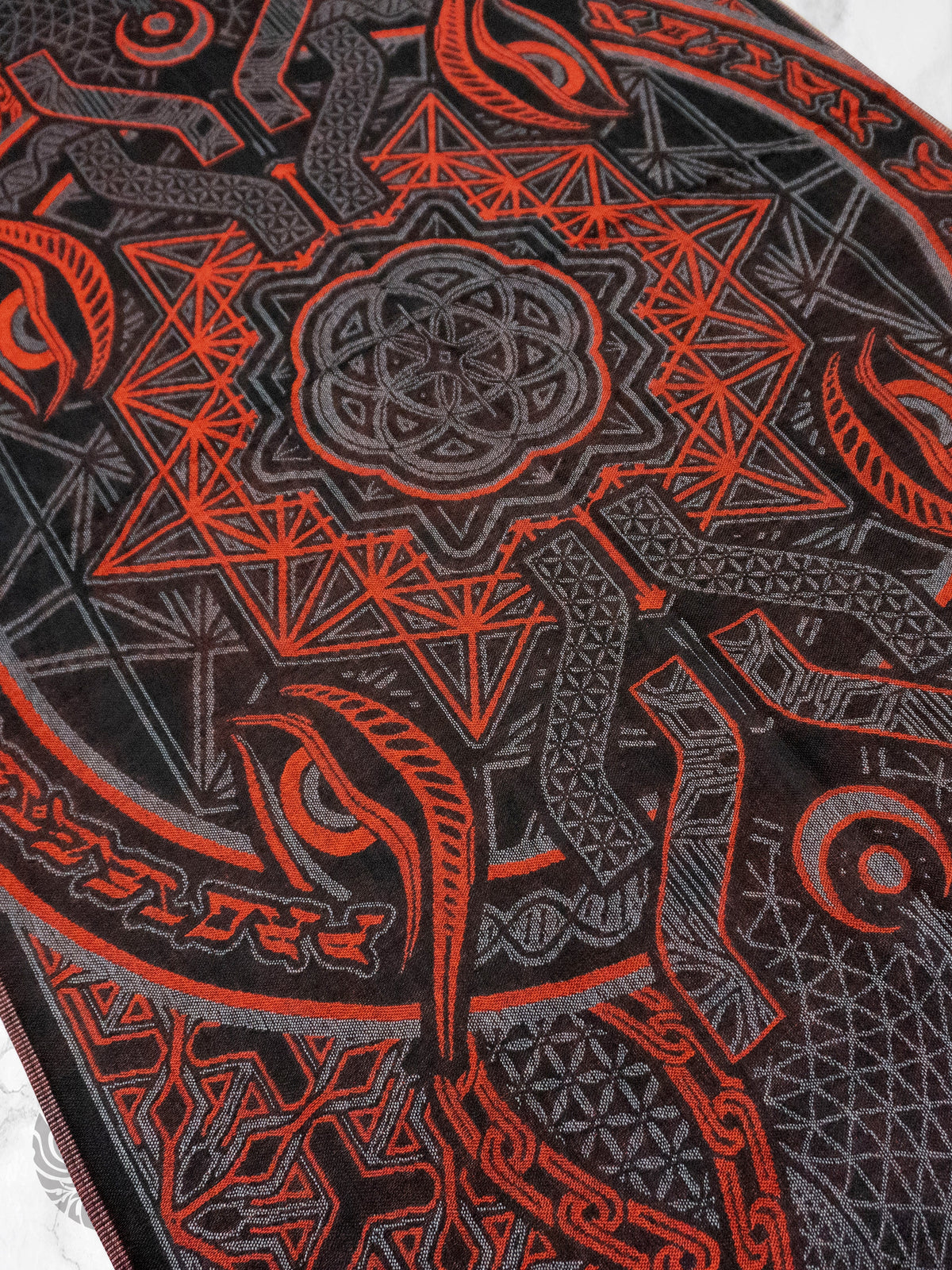 COMING SOON • PROTECTED BY INTENT • RED FESTIVAL SHAWL Shawls