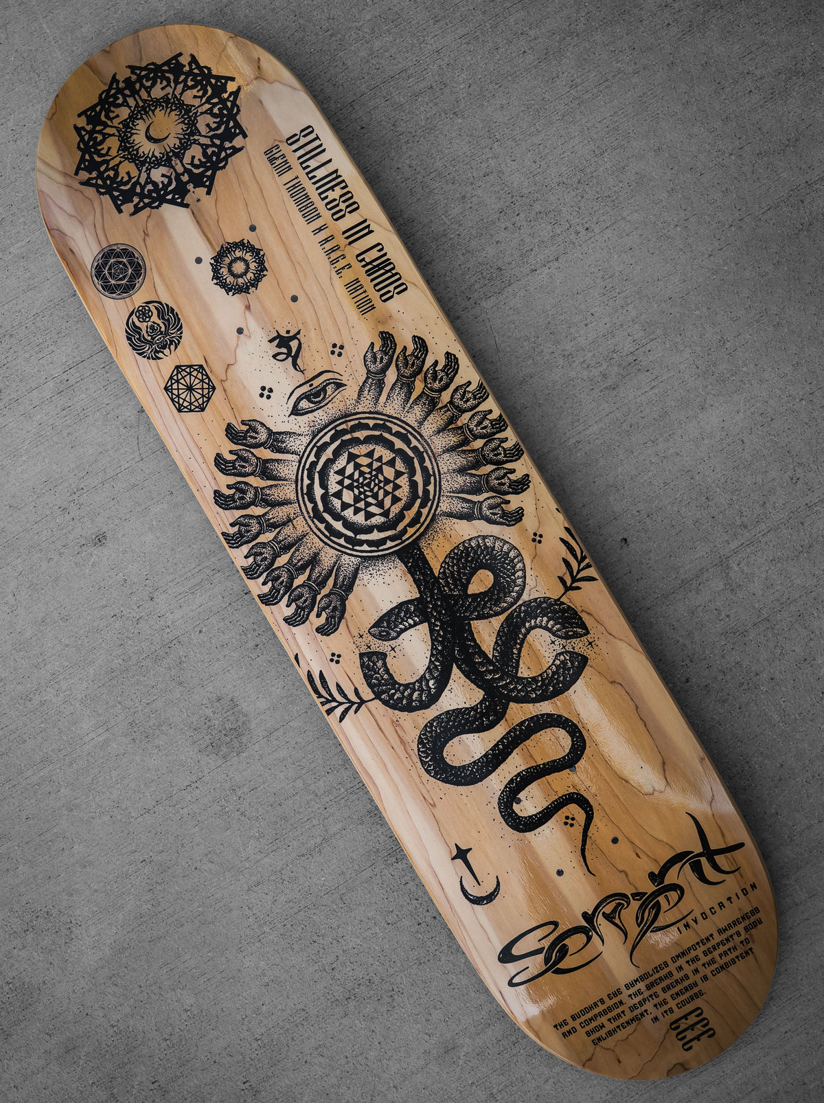 8" • SERPENT INVOCATION • Skateboard Deck Skateboard