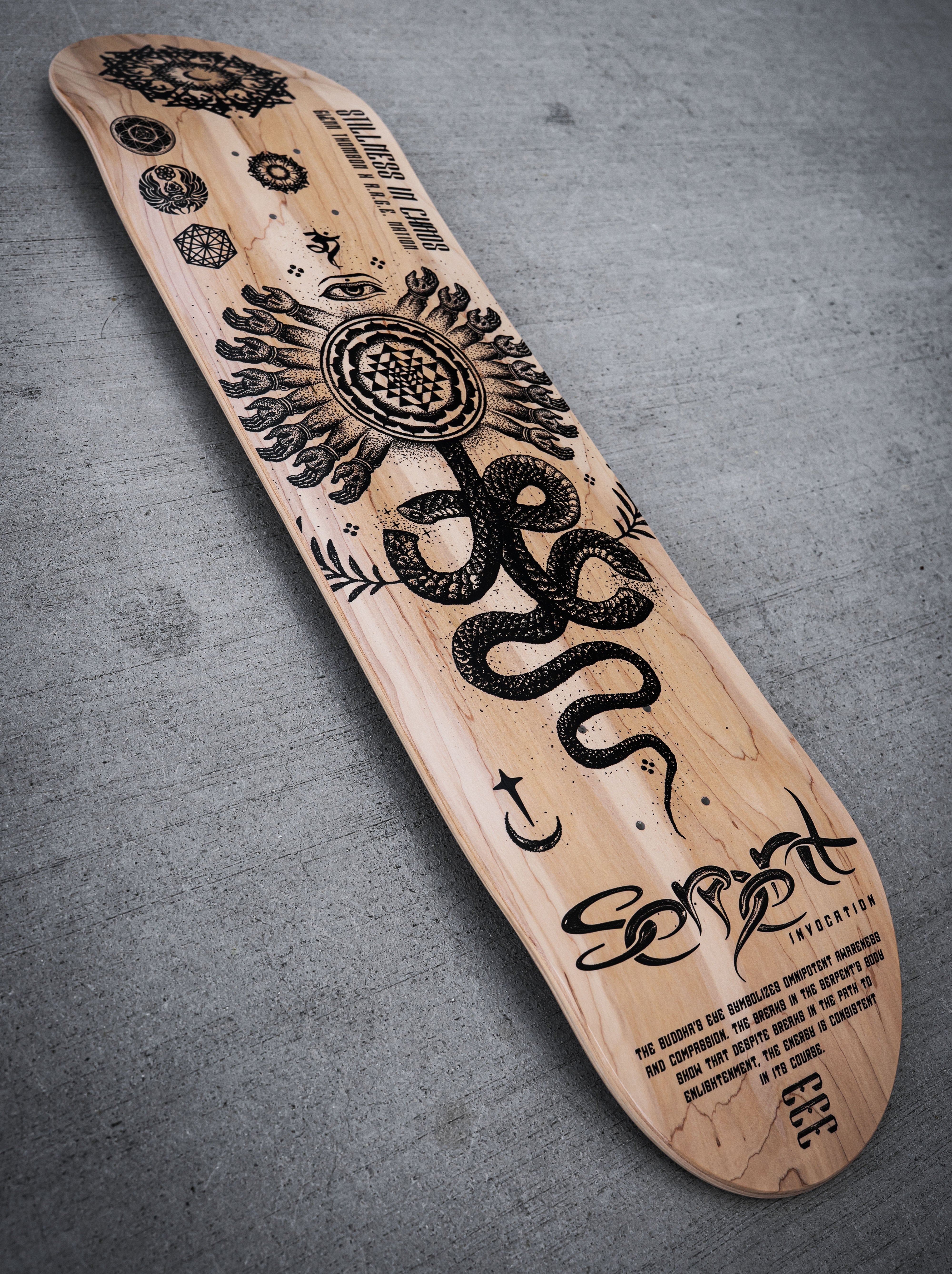 8" • SERPENT INVOCATION • Skateboard Deck Skateboard