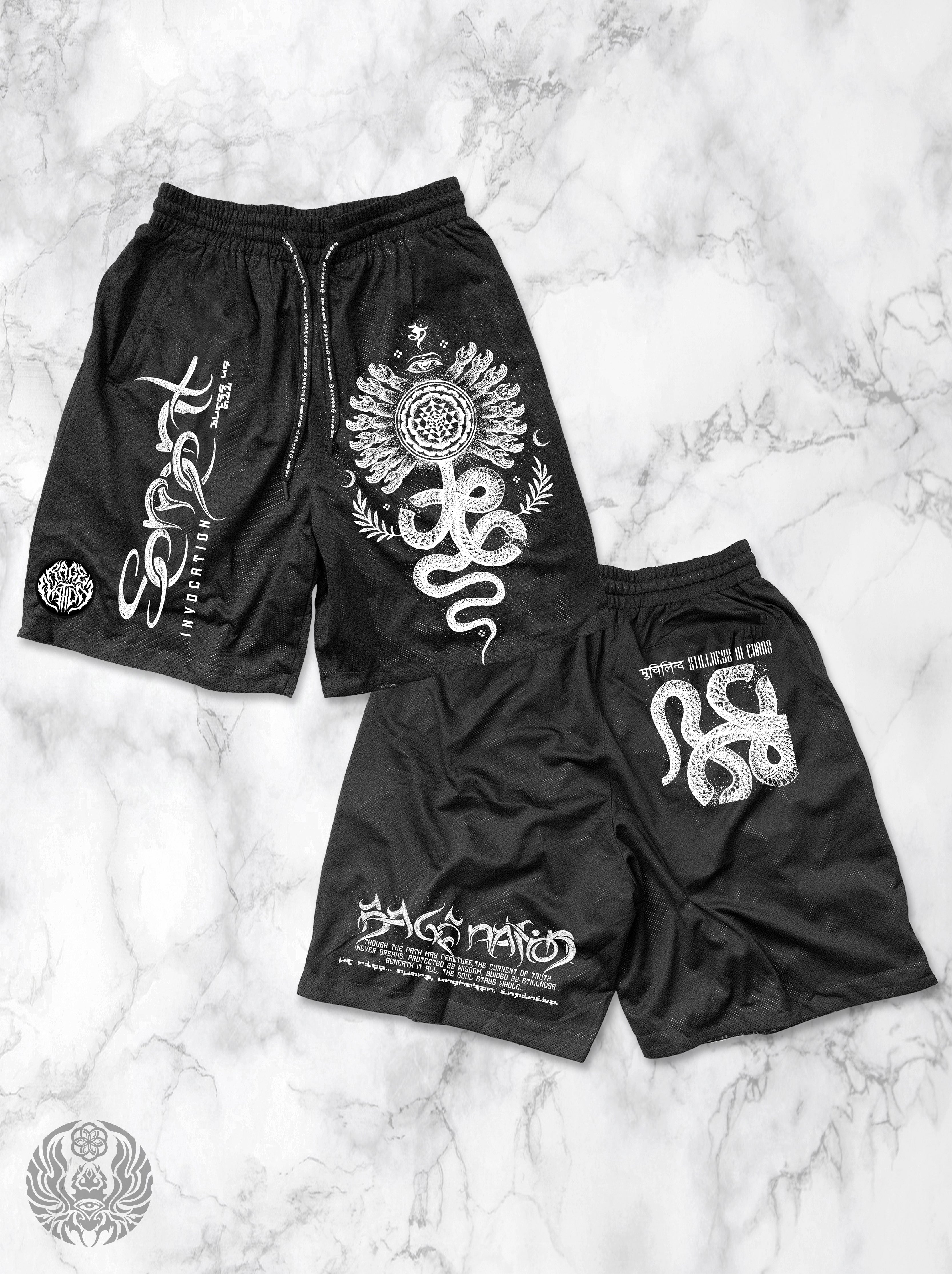 COMING SOON ✦ SERPENT INVOCATION ✦ Reversible Activewear Shorts Coming Soon