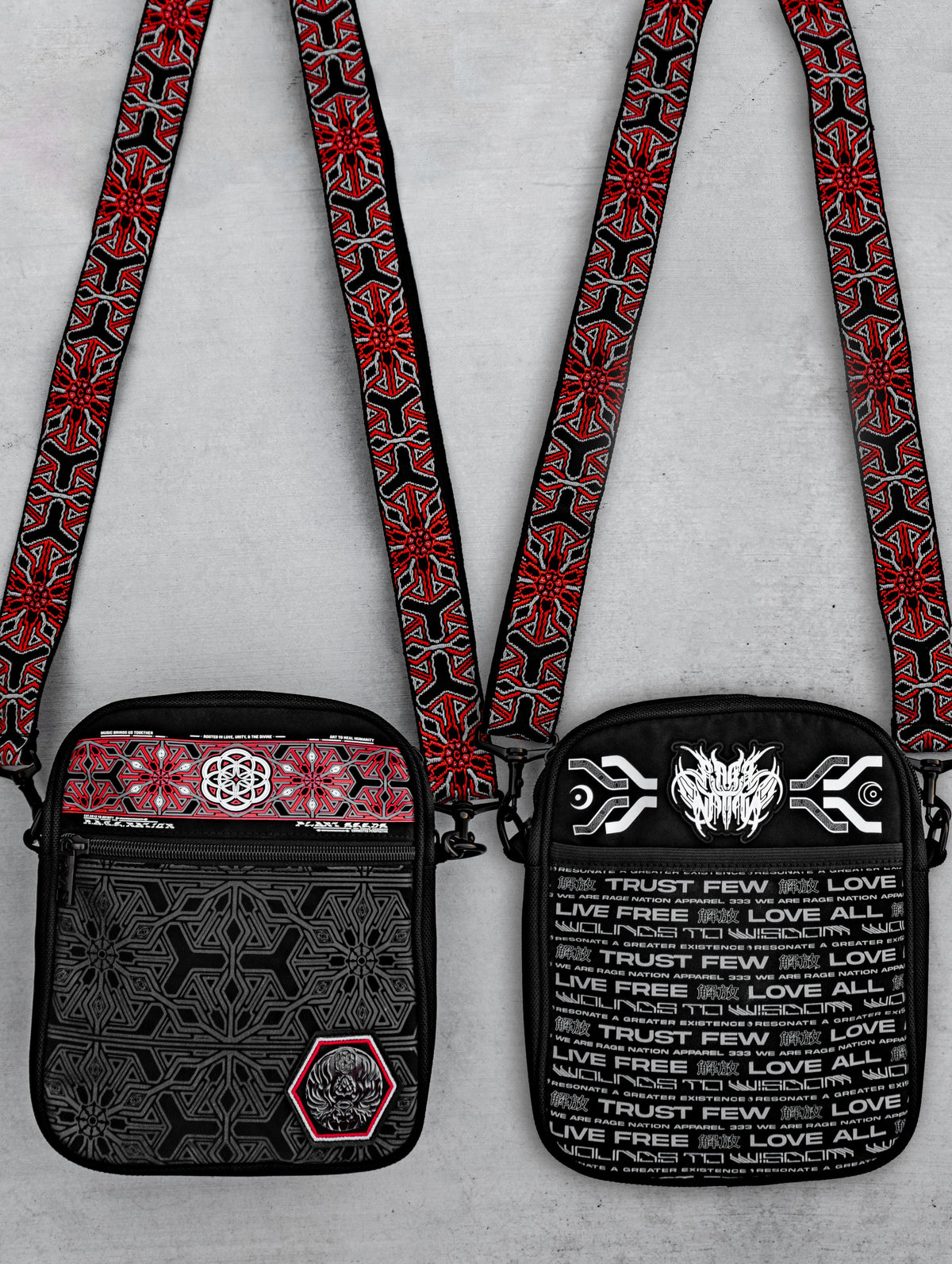 NEW RELEASE • PROTECTED BY INTENT • Double-Sided • Reflective Print • SHOULDER BAG Shoulder Bag