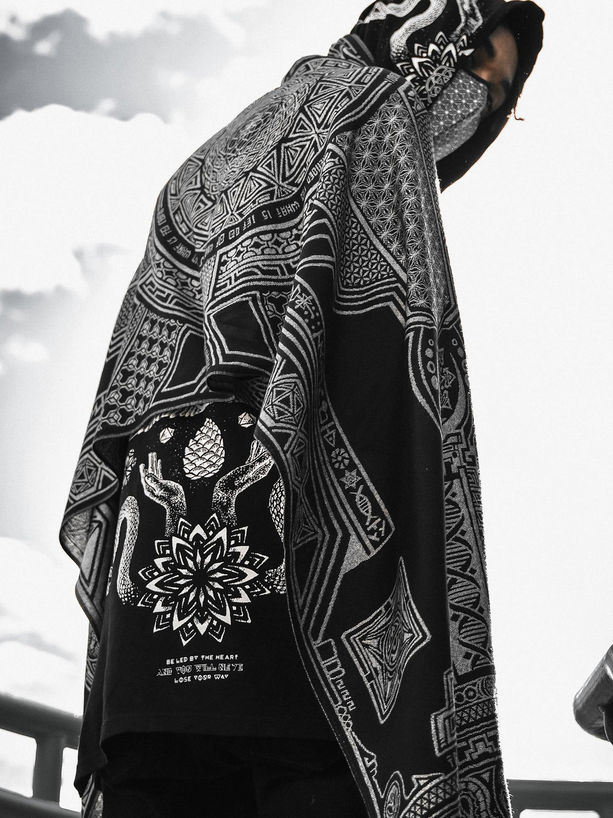 RESTOCKED ✦ TRANSCENDENCE • SILVER • GROKKO • Reversible Festival Shawl/Scarf Shawls