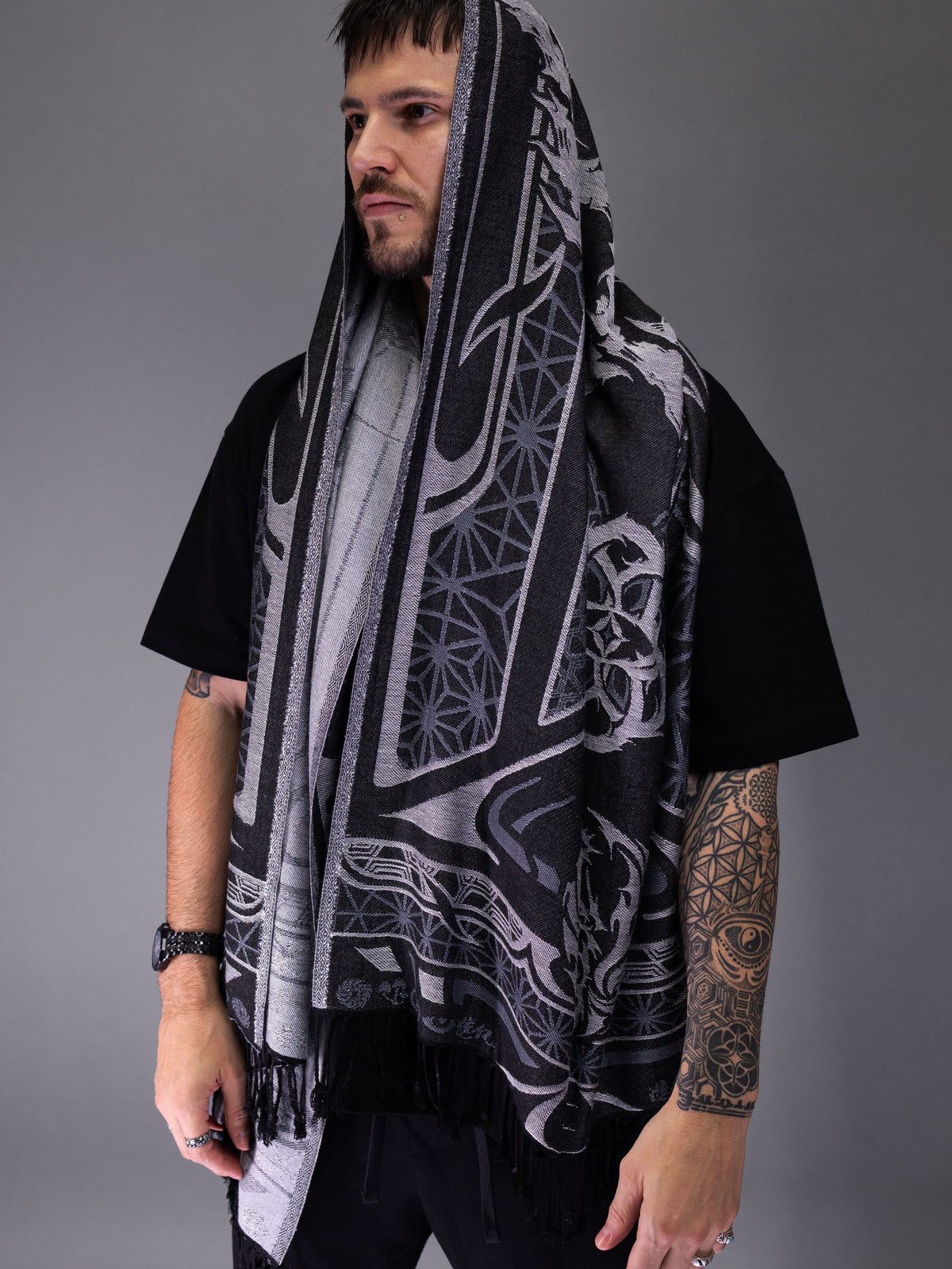 SEEDS OF LIGHT ✦ Inverted Festival Shawl Shawls