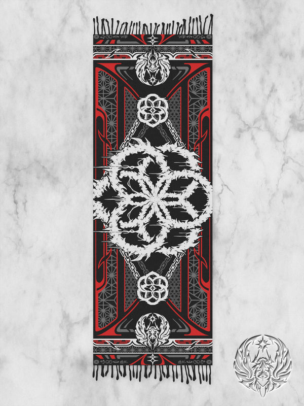 PRE-ORDER ✦ SEEDS OF LIGHT ✦ RED/WHITE ✦ Shawl / Pashmina Shawls