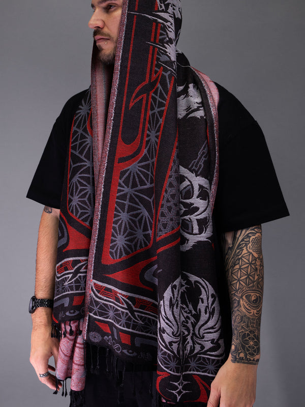 SEEDS OF LIGHT ✦ Crimson Festival Shawl Shawls