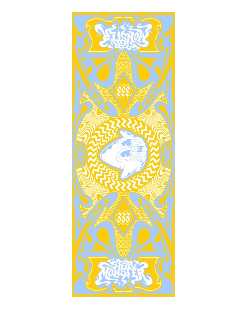 STAR MONSTER ✦ ARTIST COLLAB ✦ Blue/Yellow Festival Pashmina Shawls