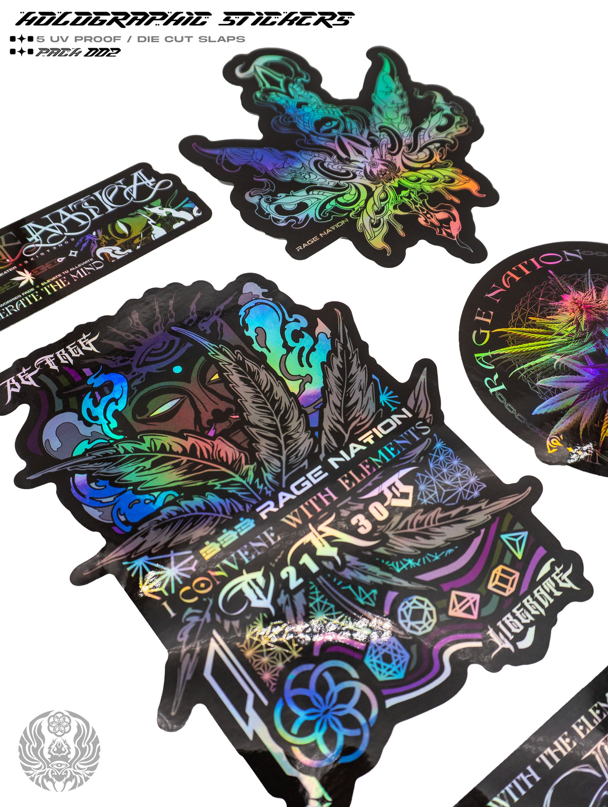 HOLOGRAPHIC • RAGE NATION • STICKER PACK _002 Stickers