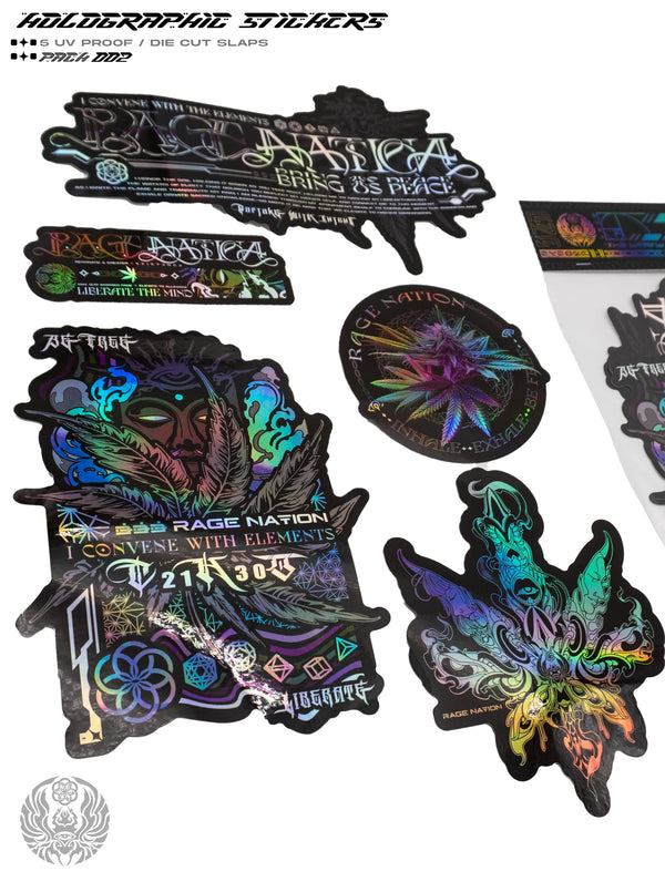 HOLOGRAPHIC • RAGE NATION • STICKER PACK _002 Stickers
