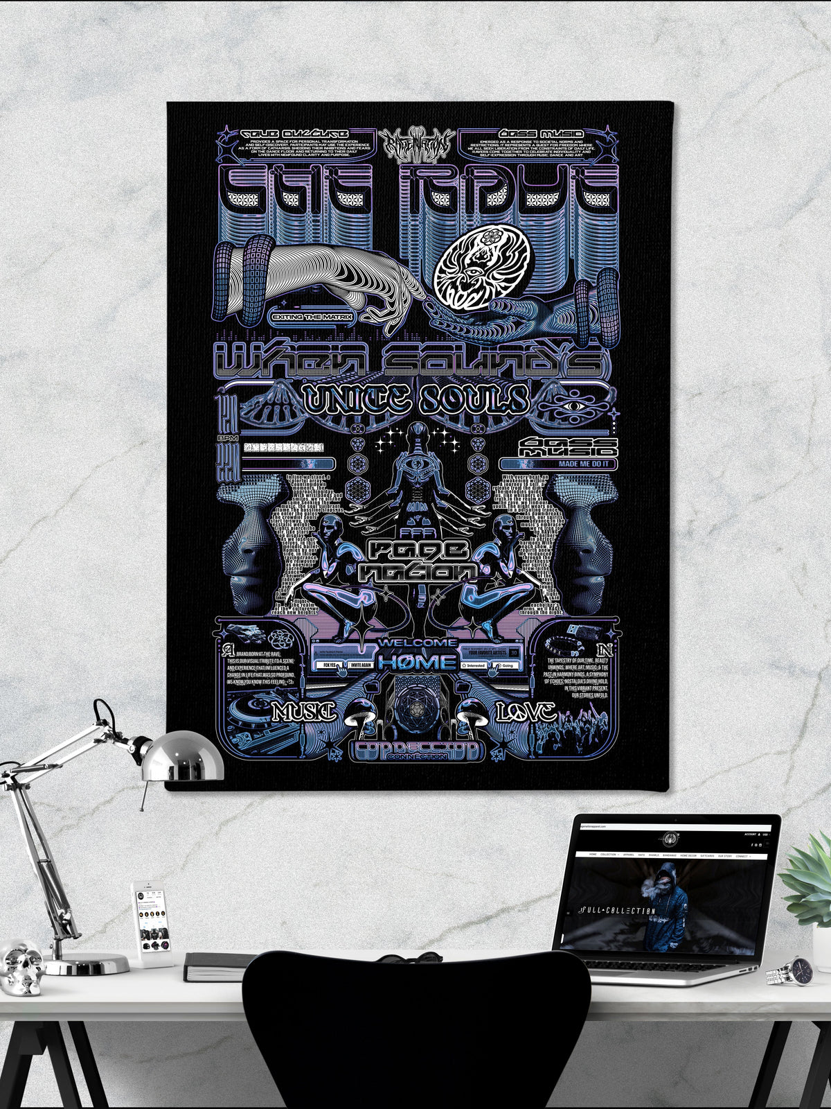 THE RAVE 001 ✦ RAGE NATION ✦ 111 Limited Edition Canvas Canvas