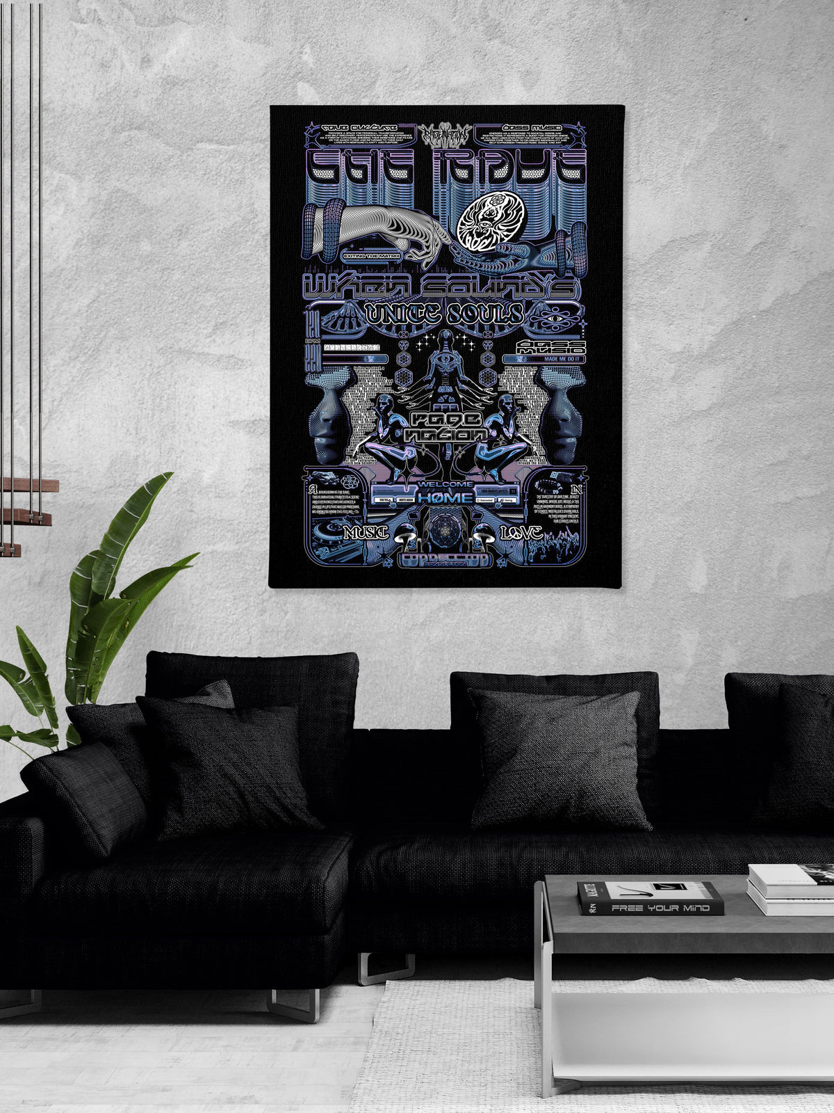 THE RAVE 001 ✦ RAGE NATION ✦ 111 Limited Edition Canvas Canvas