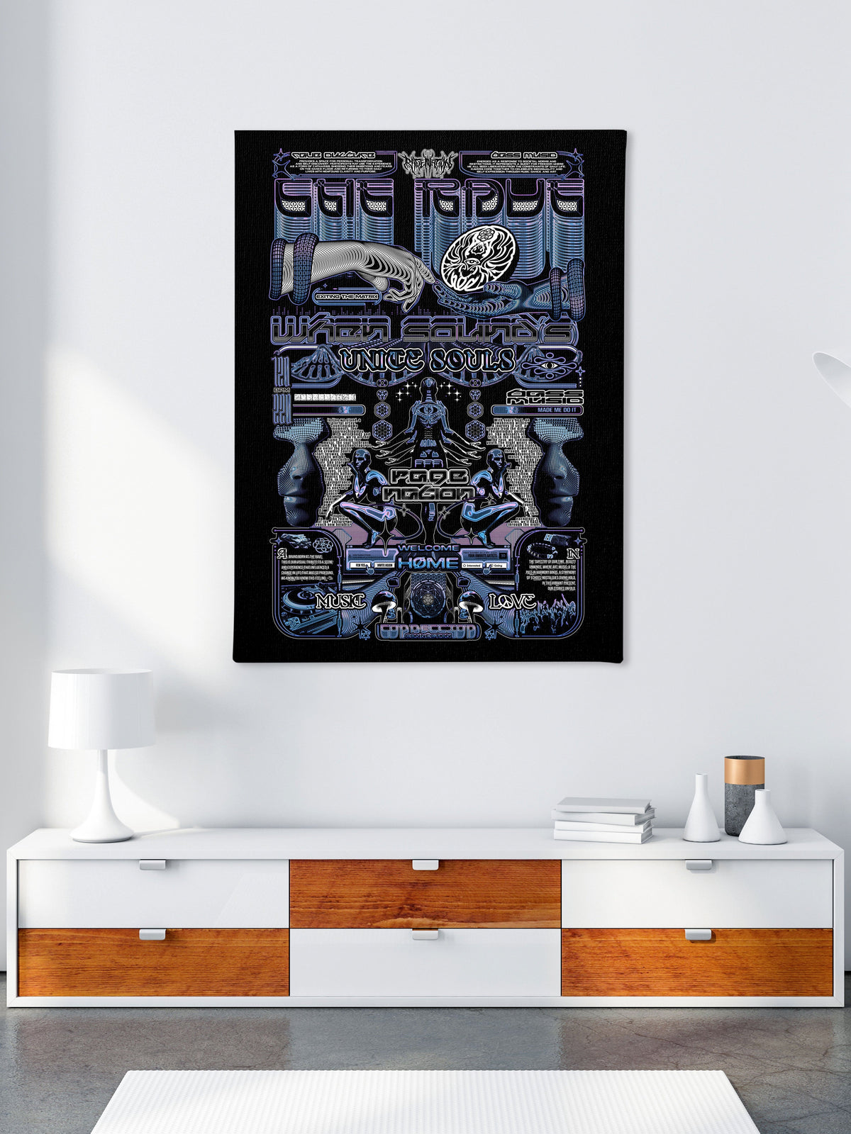 THE RAVE 001 ✦ RAGE NATION ✦ 111 Limited Edition Canvas Canvas