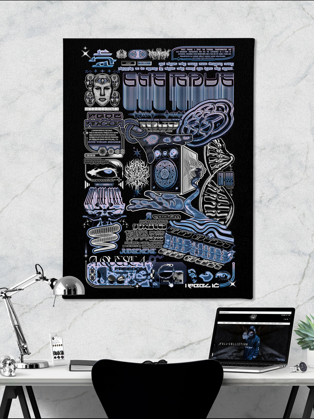 THE RAVE 002 ✦ RAGE NATION ✦ 111 Limited Edition Canvas Canvas