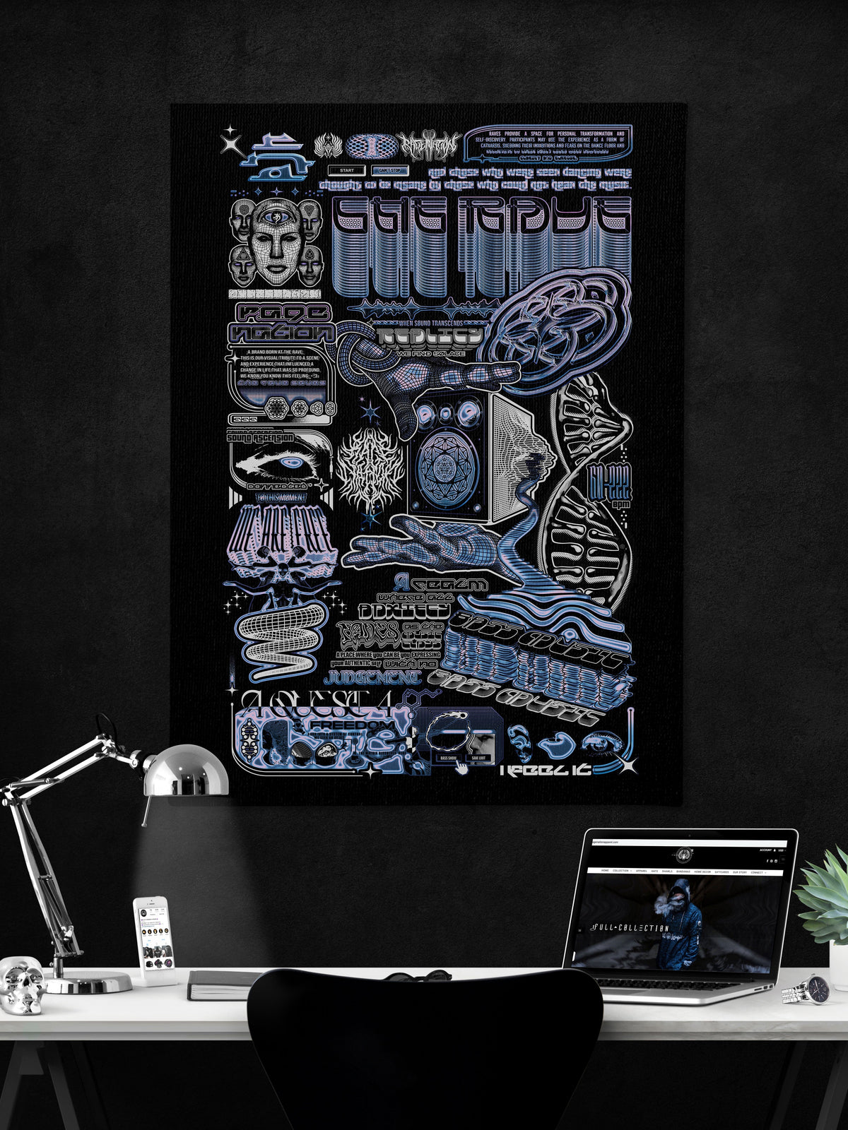 THE RAVE 002 ✦ RAGE NATION ✦ 111 Limited Edition Canvas Canvas