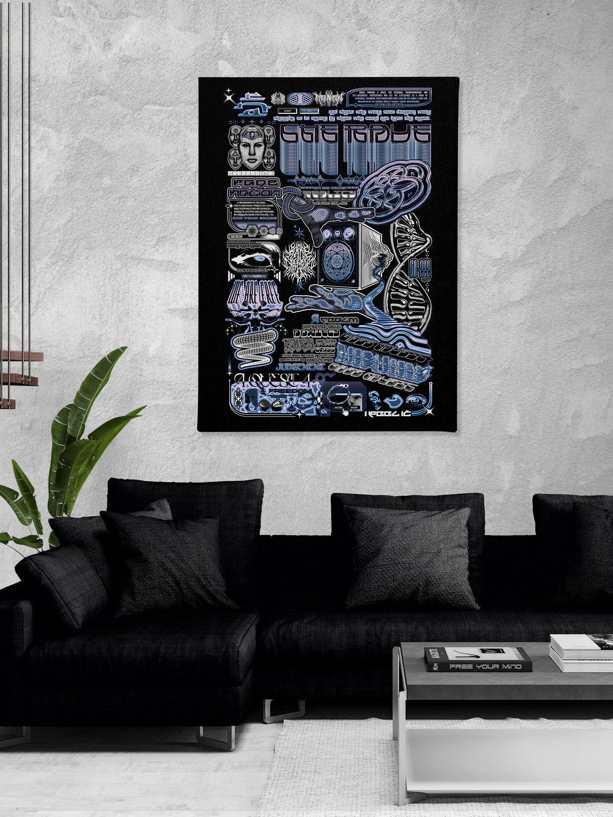 THE RAVE 002 ✦ RAGE NATION ✦ 111 Limited Edition Canvas Canvas