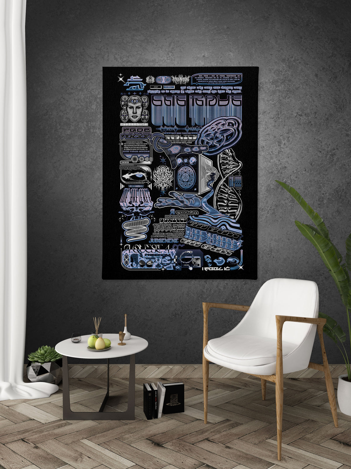 THE RAVE 002 ✦ RAGE NATION ✦ 111 Limited Edition Canvas Canvas