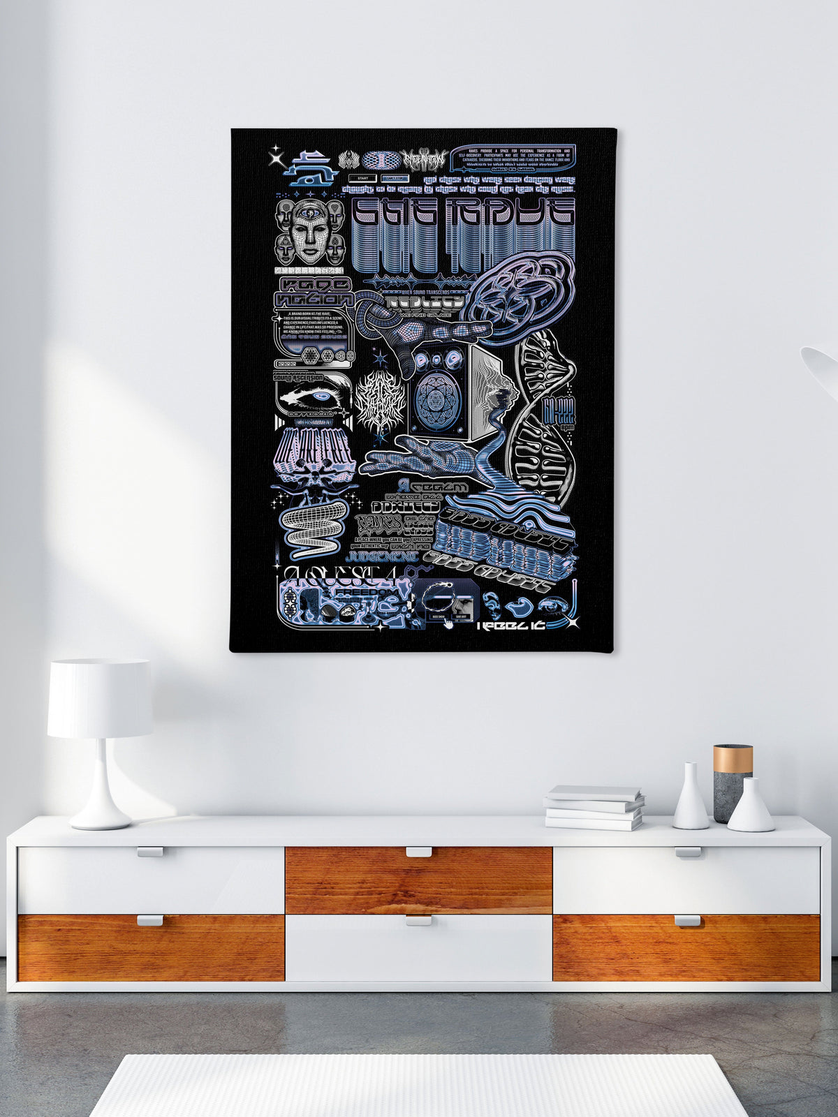 THE RAVE 002 ✦ RAGE NATION ✦ 111 Limited Edition Canvas Canvas