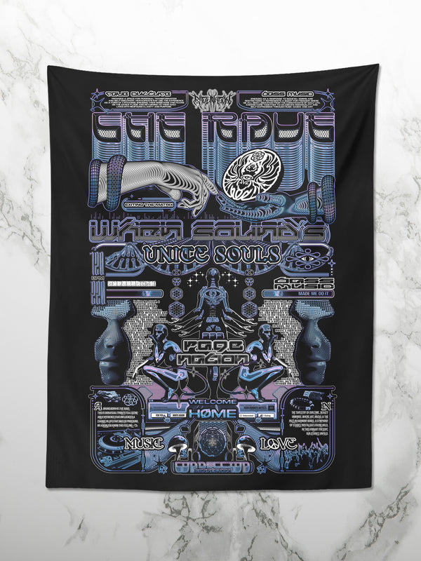 THE RAVE 001 ✦ RAGE NATION ✦ 111 Limited Edition Tapestry Tapestry