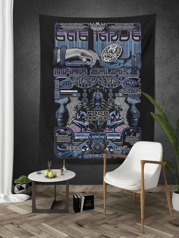 THE RAVE 001 ✦ RAGE NATION ✦ 111 Limited Edition Tapestry Tapestry
