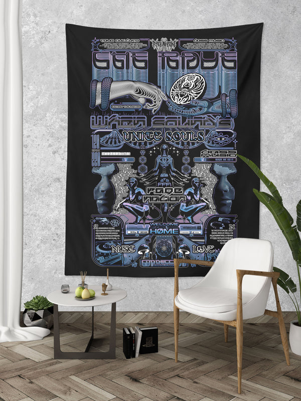 THE RAVE 001 ✦ RAGE NATION ✦ 111 Limited Edition Tapestry Tapestry