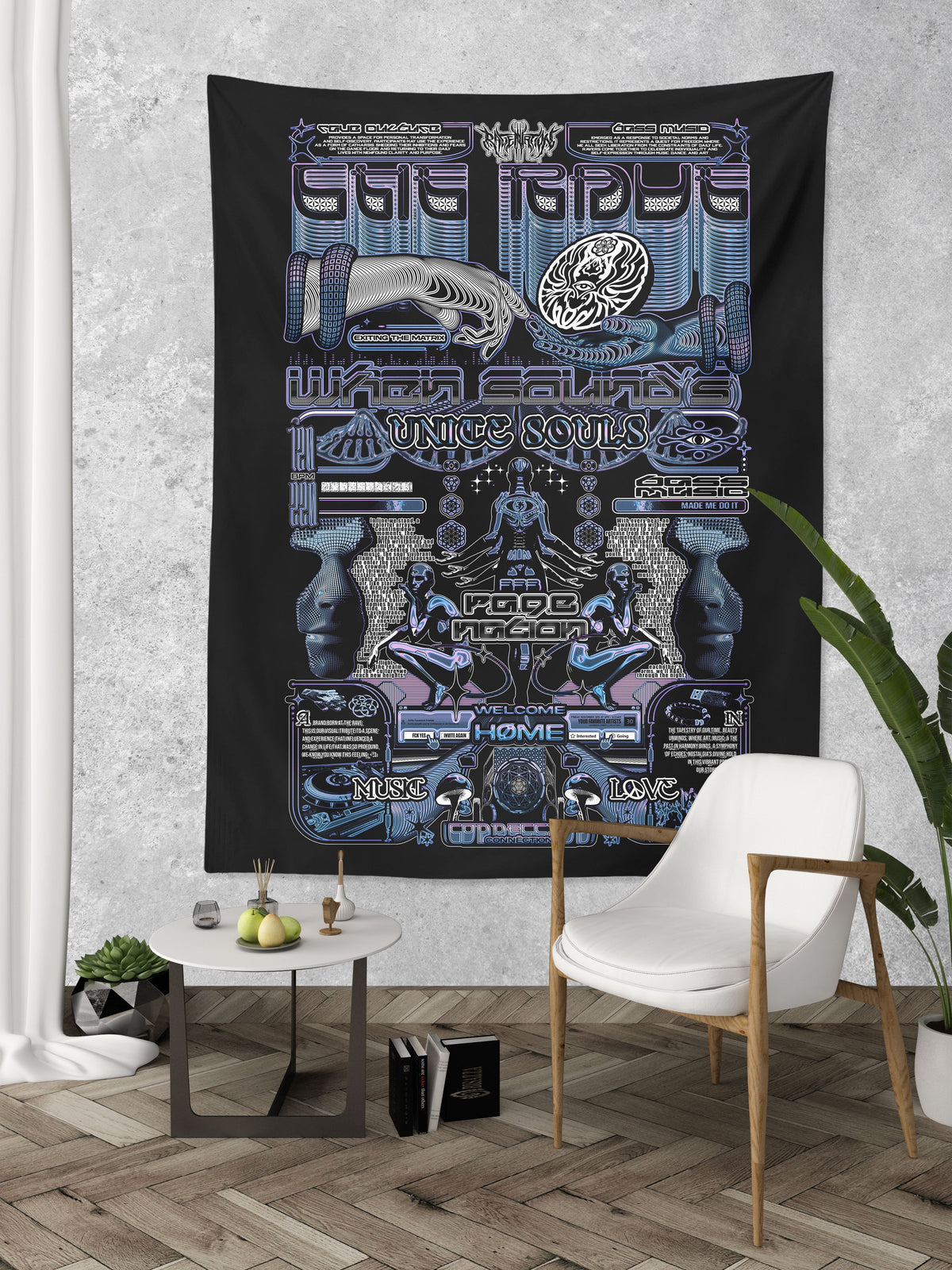 THE RAVE 001 ✦ RAGE NATION ✦ 111 Limited Edition Tapestry Tapestry