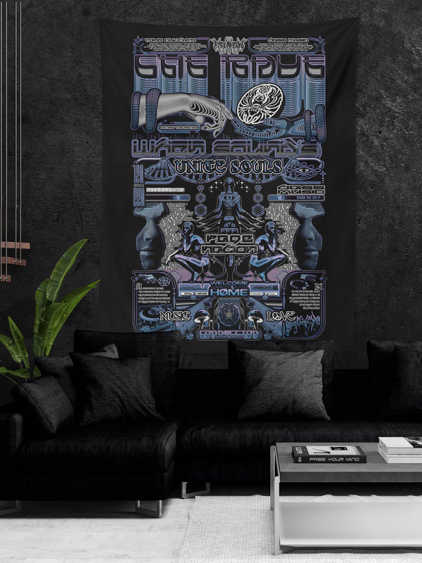 THE RAVE 001 ✦ RAGE NATION ✦ 111 Limited Edition Tapestry Tapestry