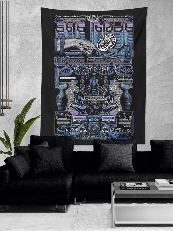 THE RAVE 001 ✦ RAGE NATION ✦ 111 Limited Edition Tapestry Tapestry