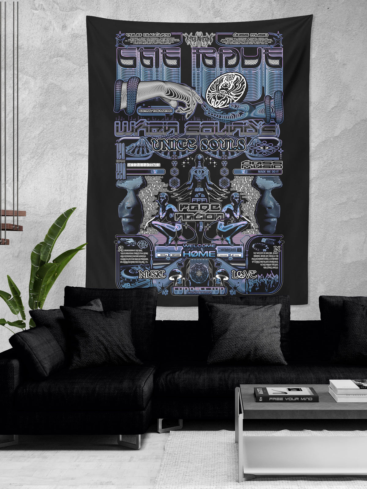 THE RAVE 001 ✦ RAGE NATION ✦ 111 Limited Edition Tapestry Tapestry