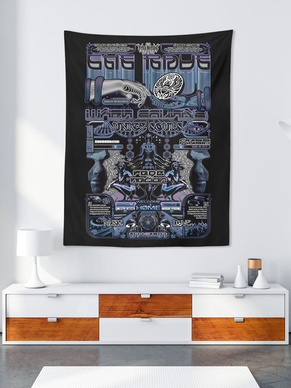 THE RAVE 001 ✦ RAGE NATION ✦ 111 Limited Edition Tapestry Tapestry