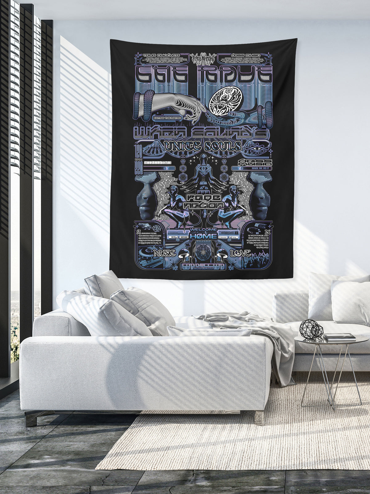 THE RAVE 001 ✦ RAGE NATION ✦ 111 Limited Edition Tapestry Tapestry